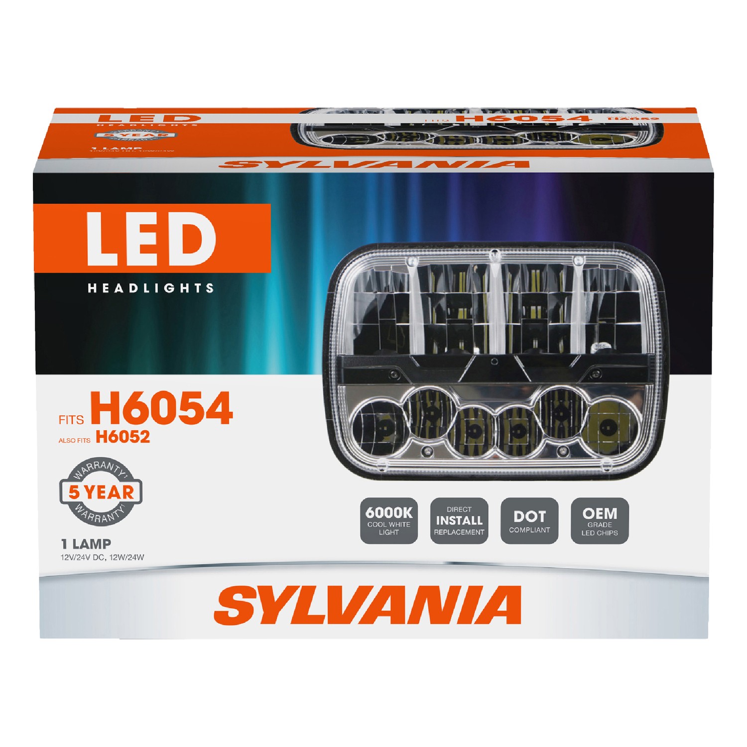 SYLVANIA H6054 LED Sealed Beam Headlight, 1 Pack