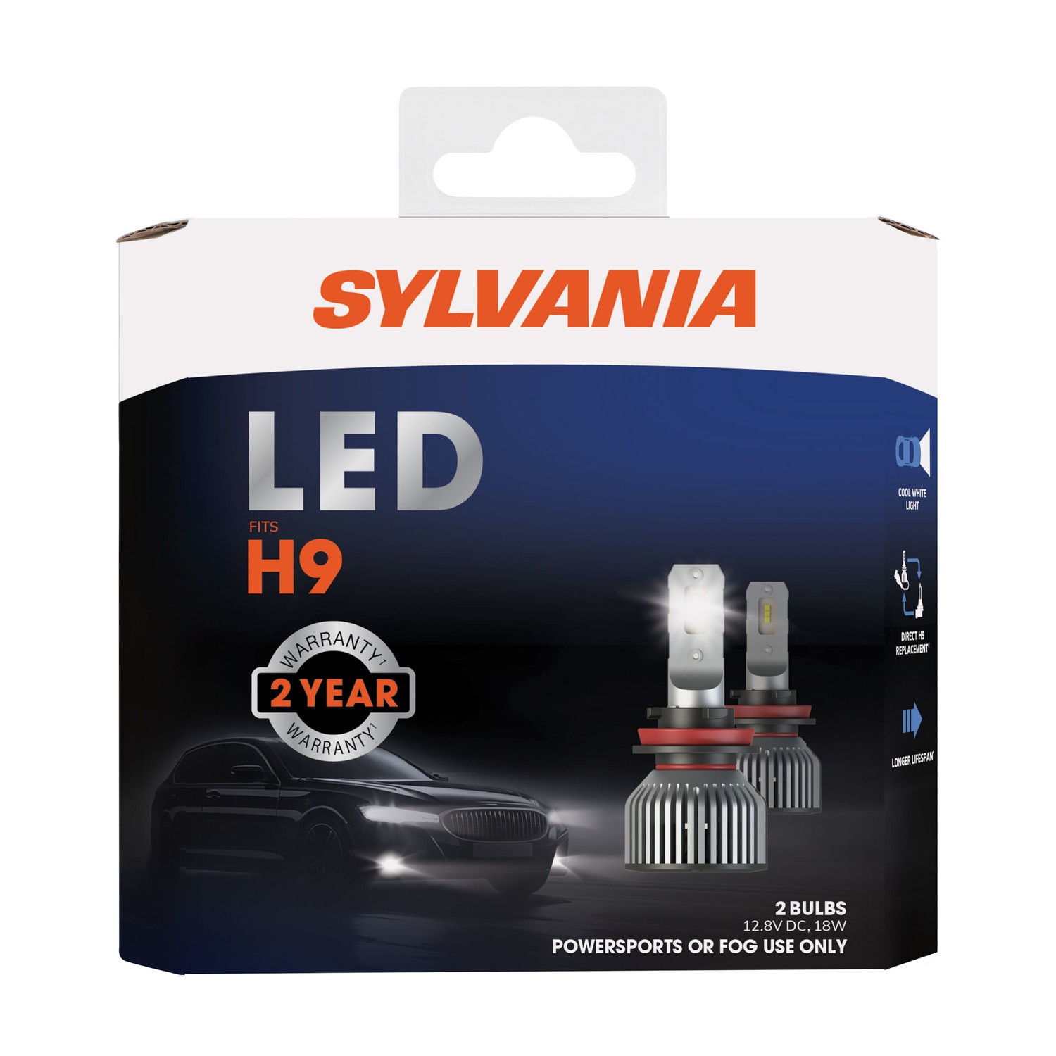 SYLVANIA H9 LED Powersports & Fog Bulb, 2 Pack