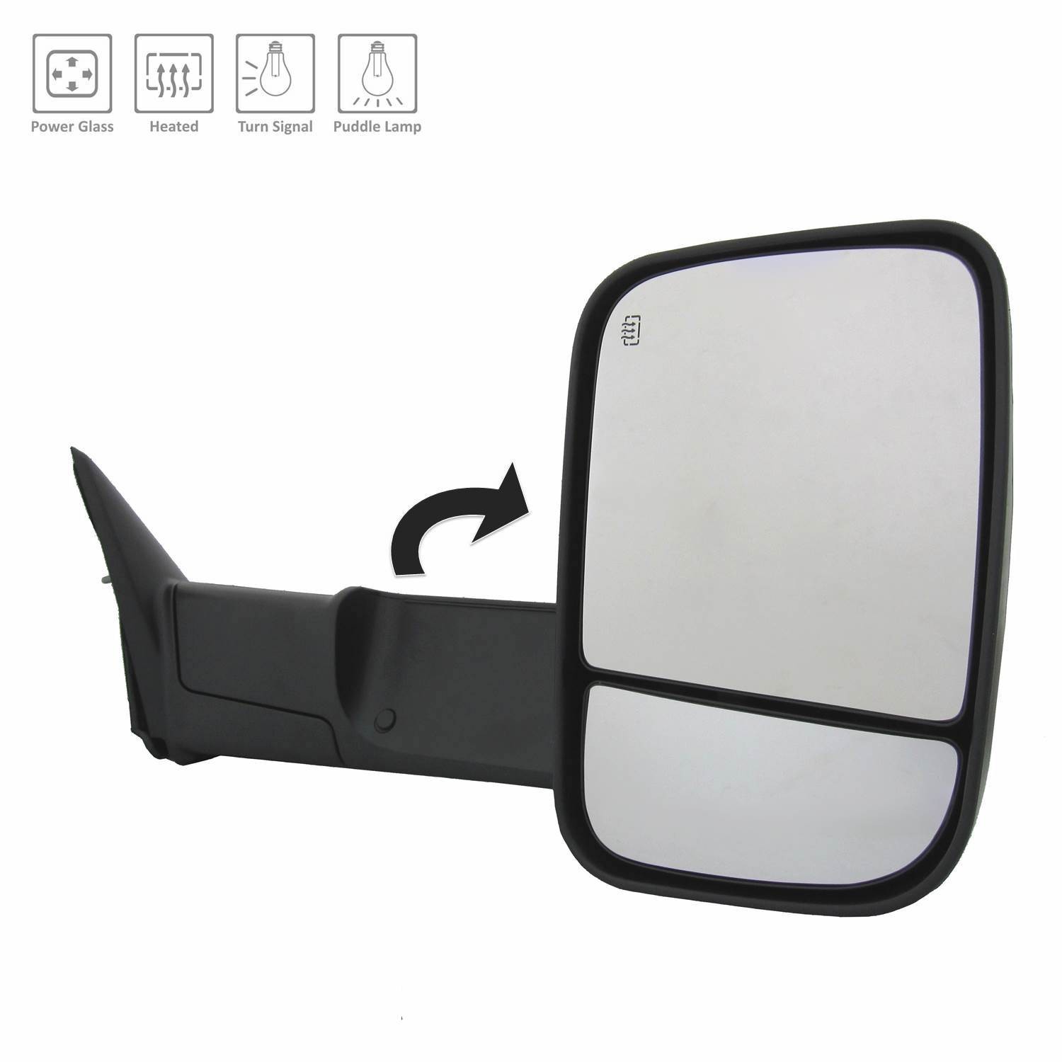 1500 12-13 RT MIRROR OUTSIDE REAR VIEW