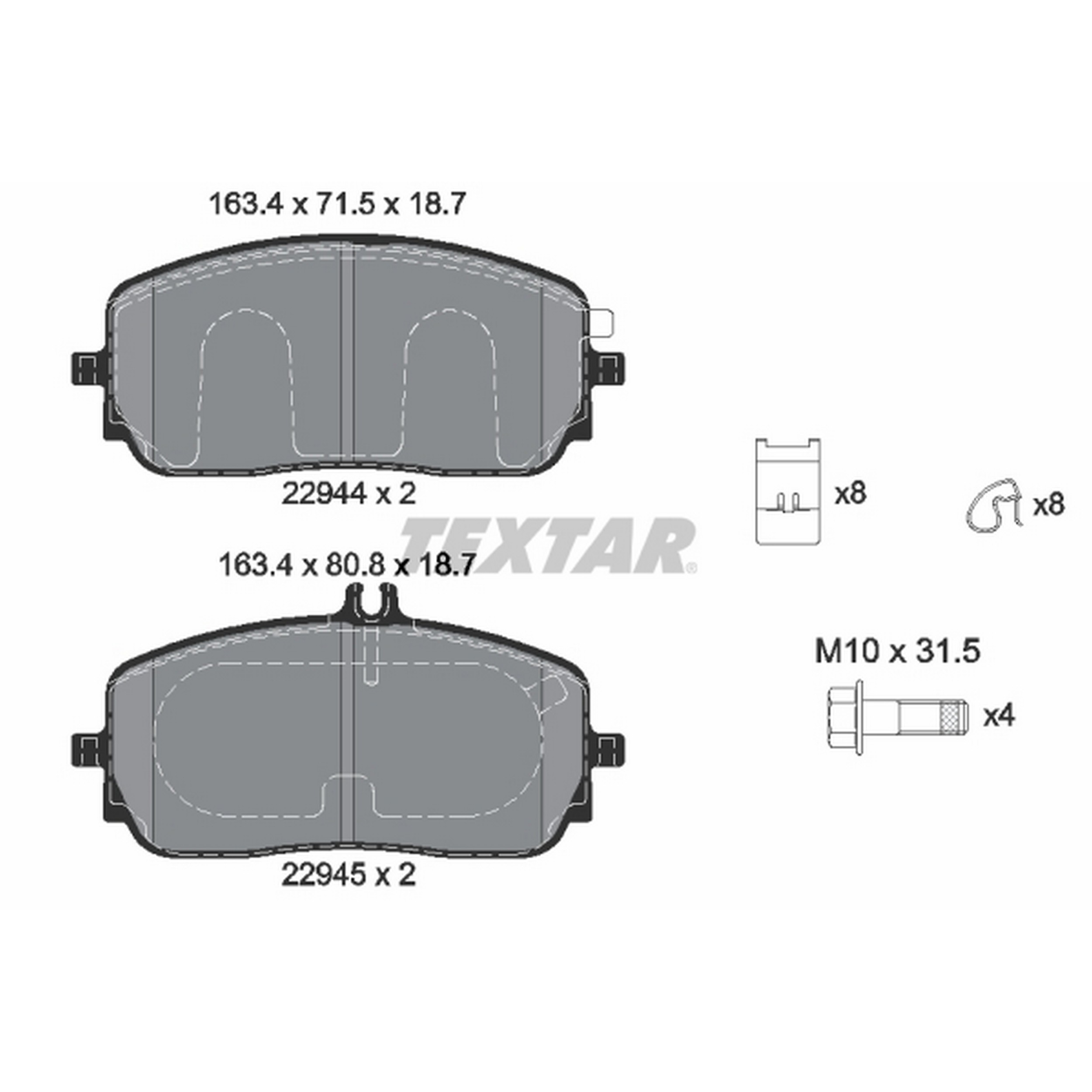 High-quality brake pad set for reliable braking performance