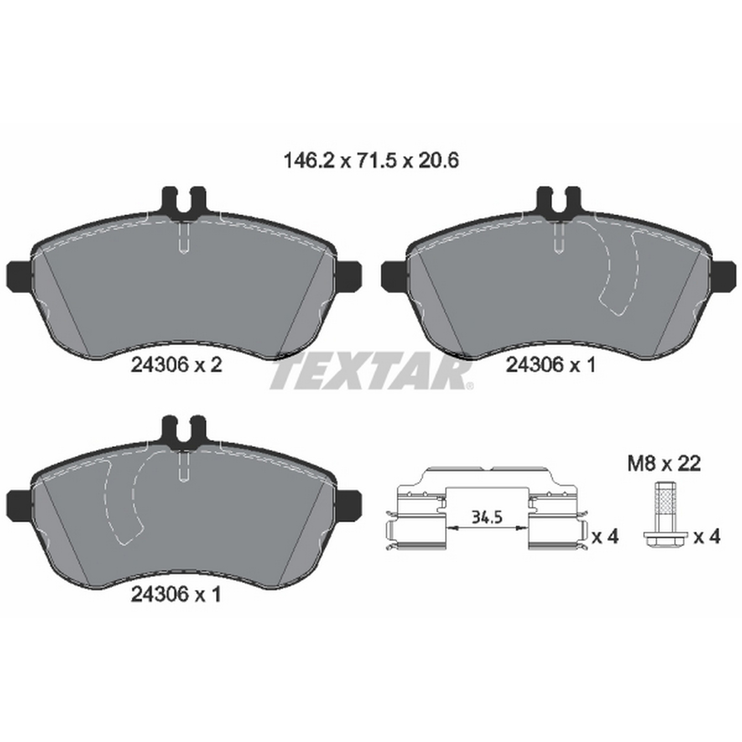 High-quality brake pad set for reliable braking performance