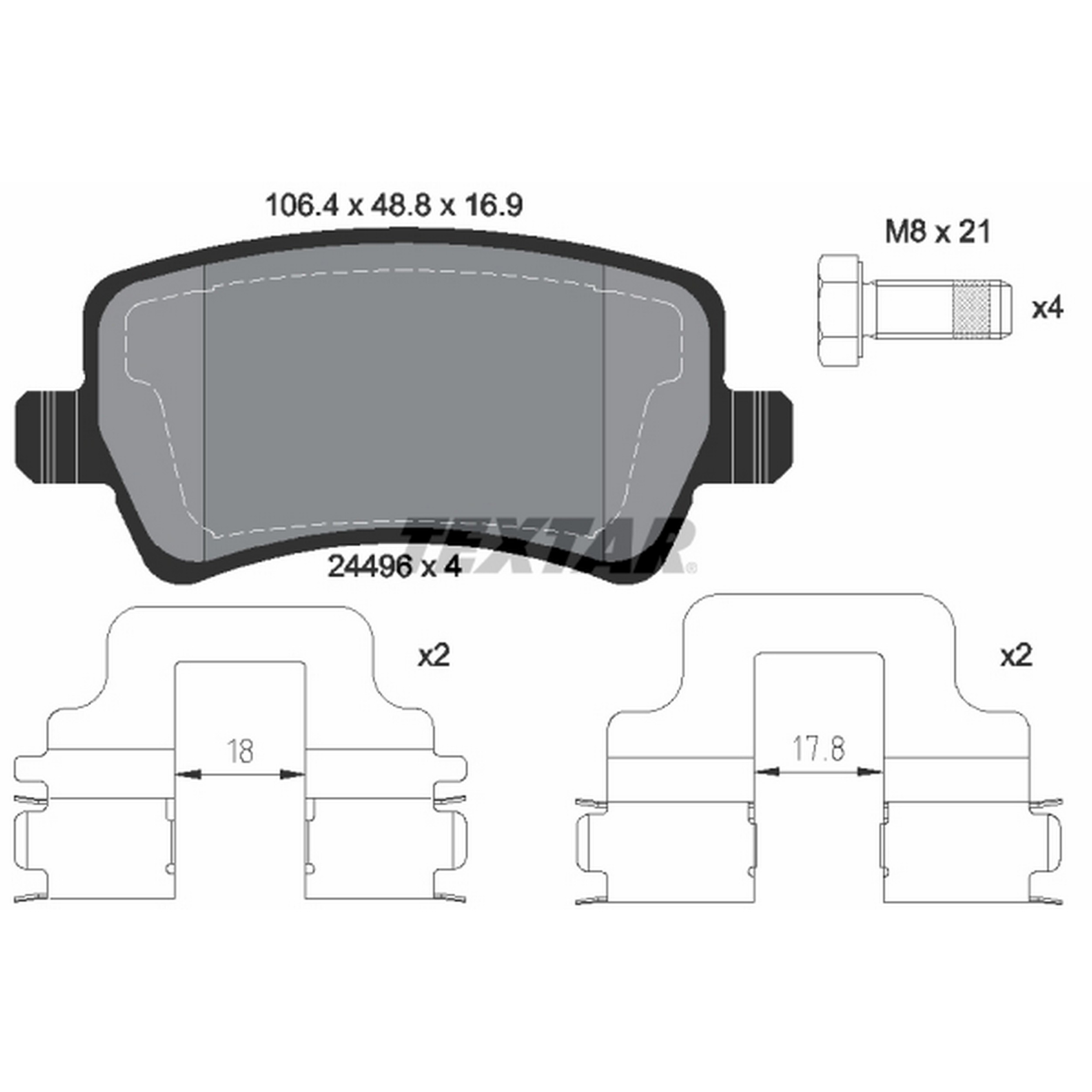 High-quality brake pad set for reliable braking performance