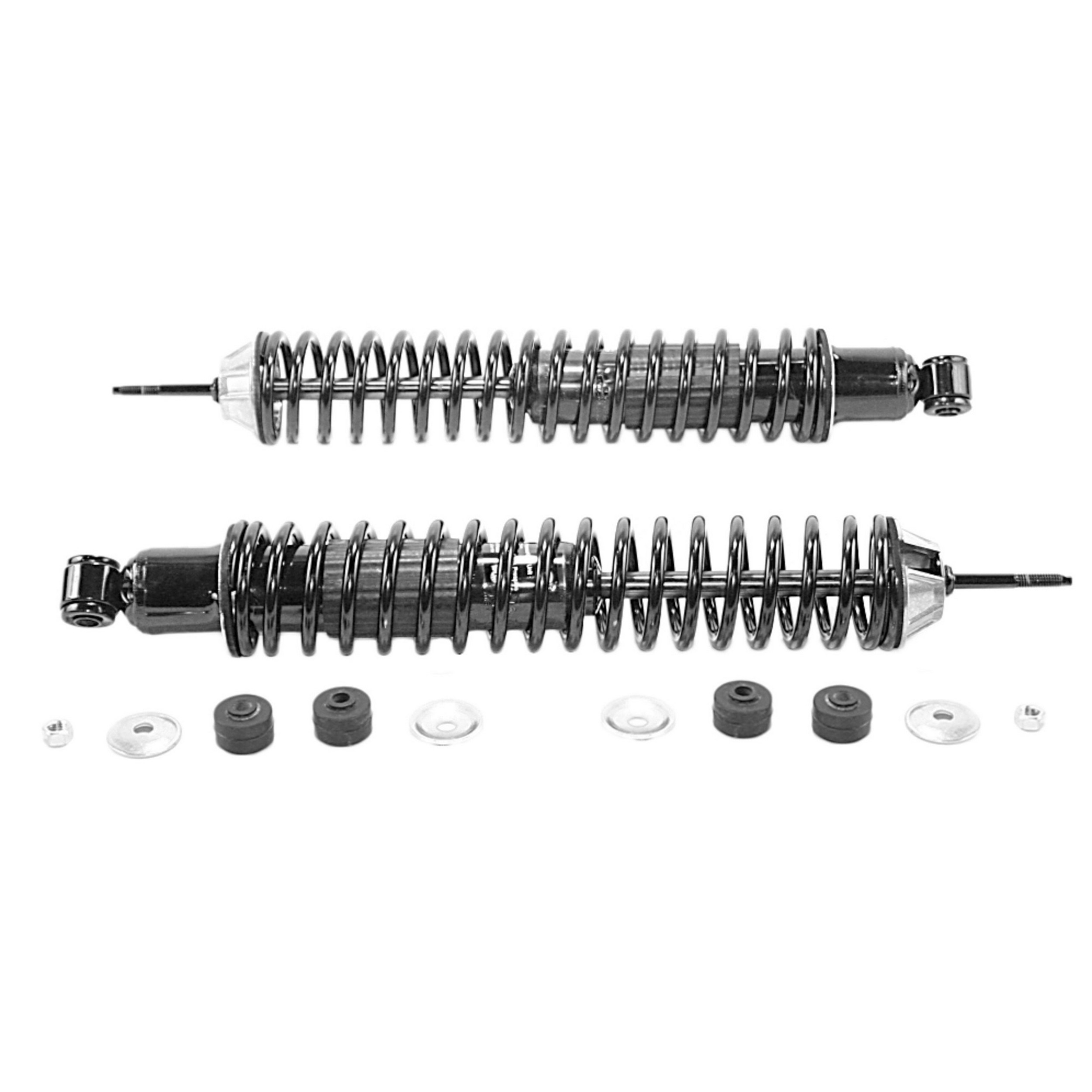 Load Adjusting Rear Suspension Shock Absorber and Coil Spring Assembly Pack of 2