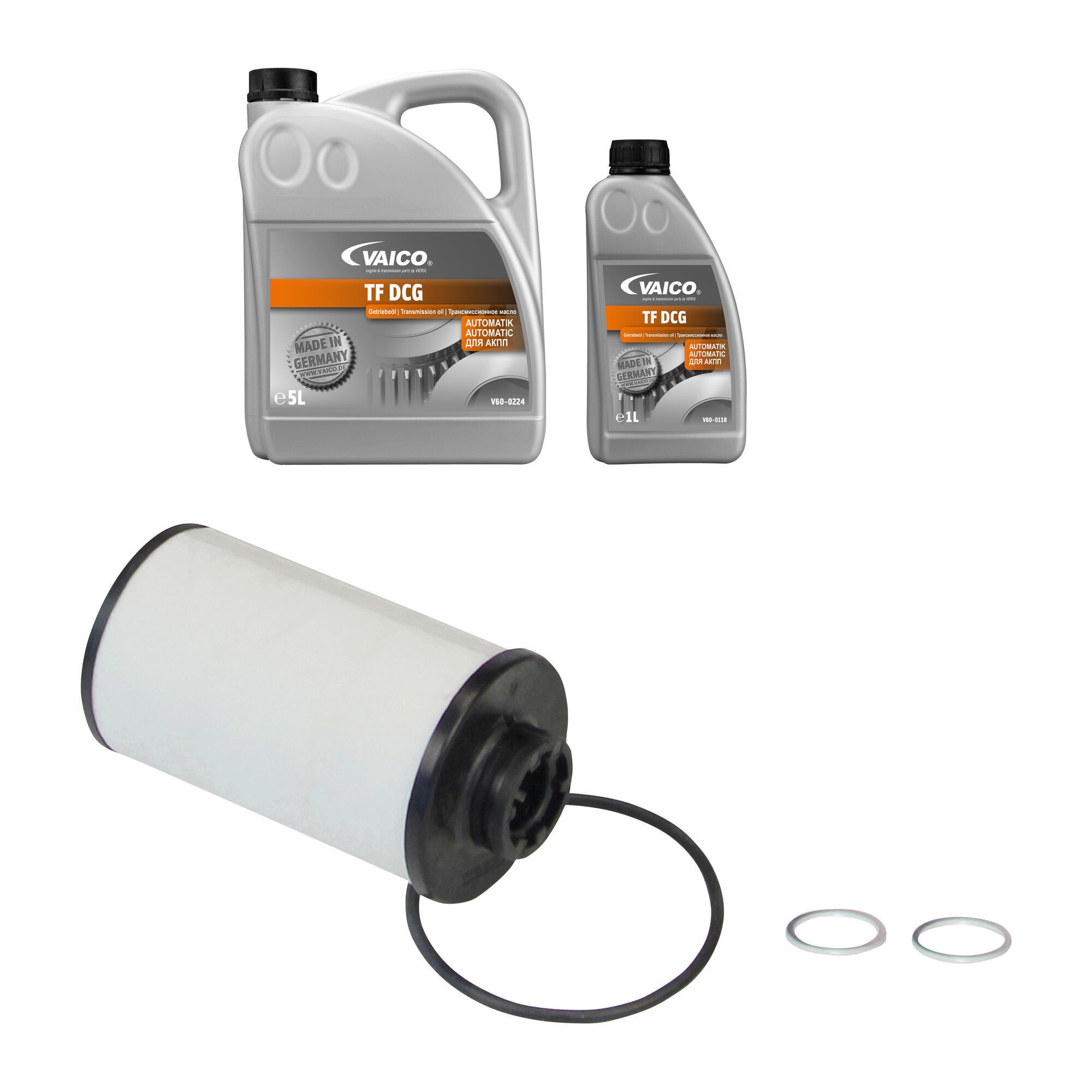 Filter W/ O-Ring, Oil Drain Plug Gaskets and Transmission Oil (DCG 6 ltr)