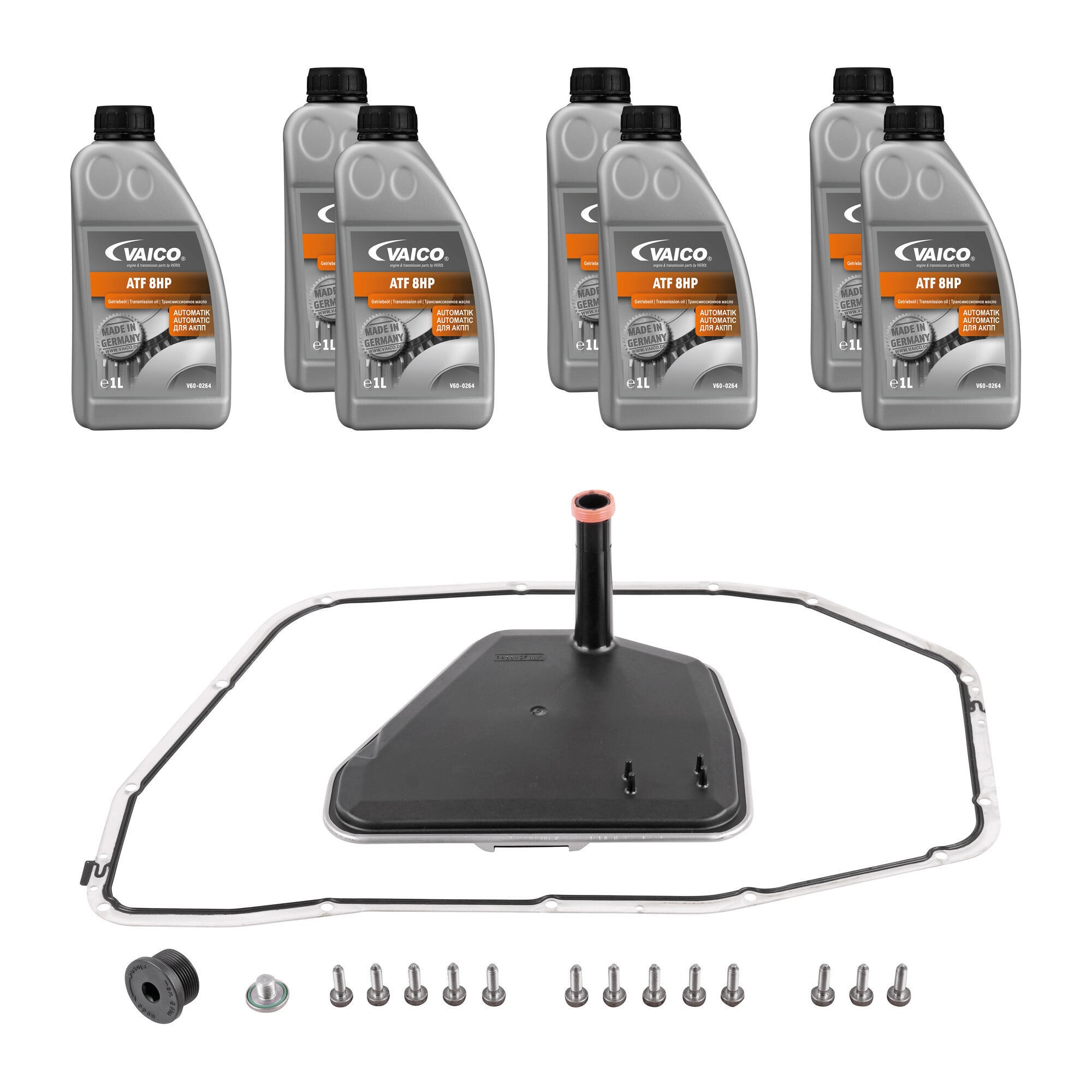 Filter W/ Oil Pan Gasket, Transmission Oil (8HP 7 Ltr) and Installation Hardware