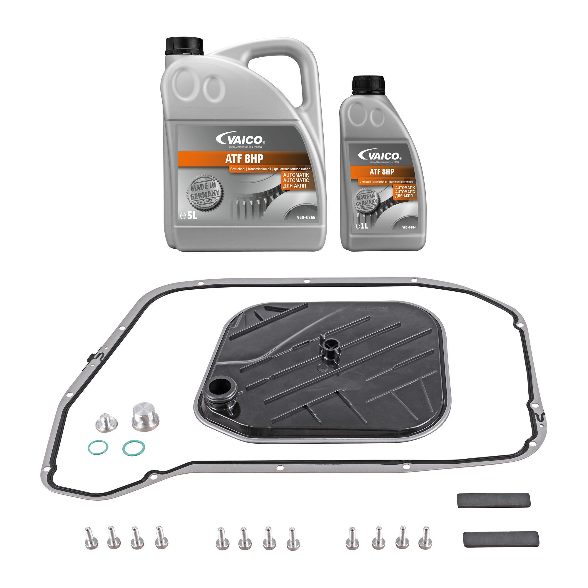 Filter W/ Oil Pan Gasket, Transmission Oil (8HP 6 ltr) and Instl Hardware