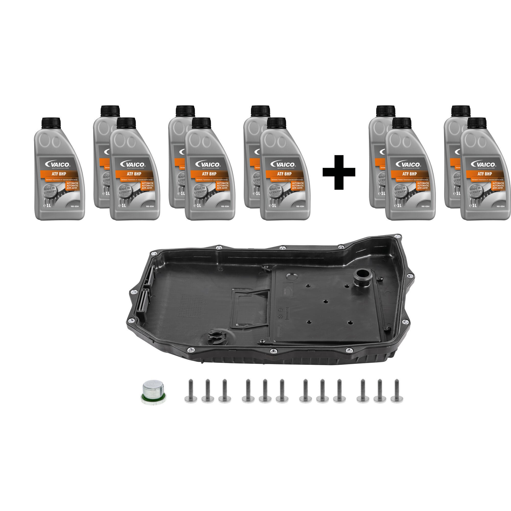 Oil Pan, Oil Pan Gasket, Transmission Oil (8HP 10 ltr), Instl Hardware