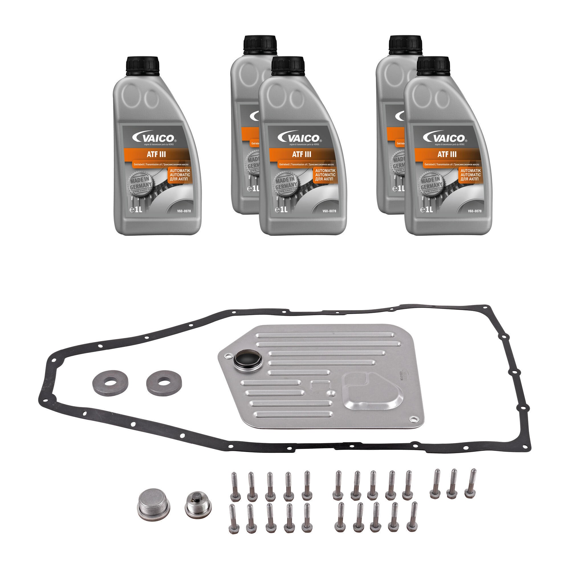 Filter W/ Oil Pan Gasket, Transmission Oil (ATF III 5 ltr), Instl Hardware