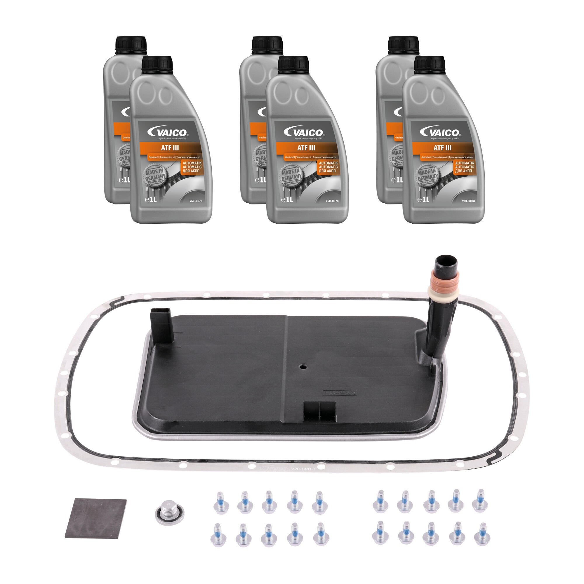 Filter W/ Oil Pan Gasket, Transmission Oil (ATF III 6 ltr), Instl Hardware