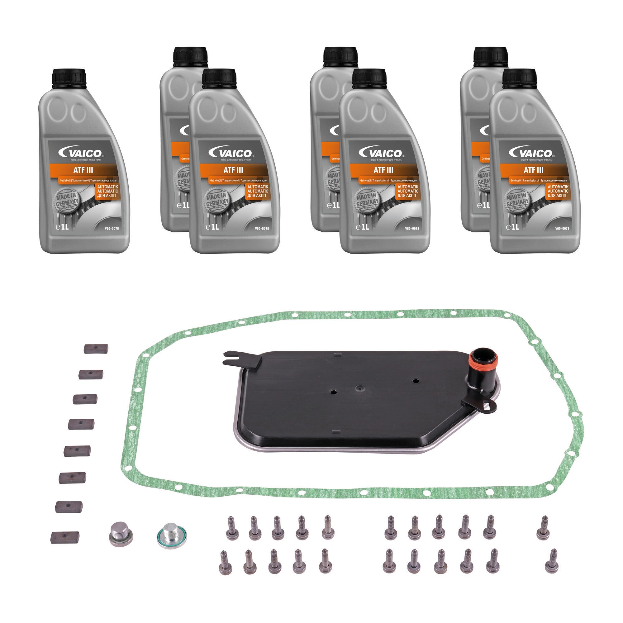 Filter W/ Oil Pan Gasket, Transmission Oil (ATF III 7 ltr), Instl Hardware