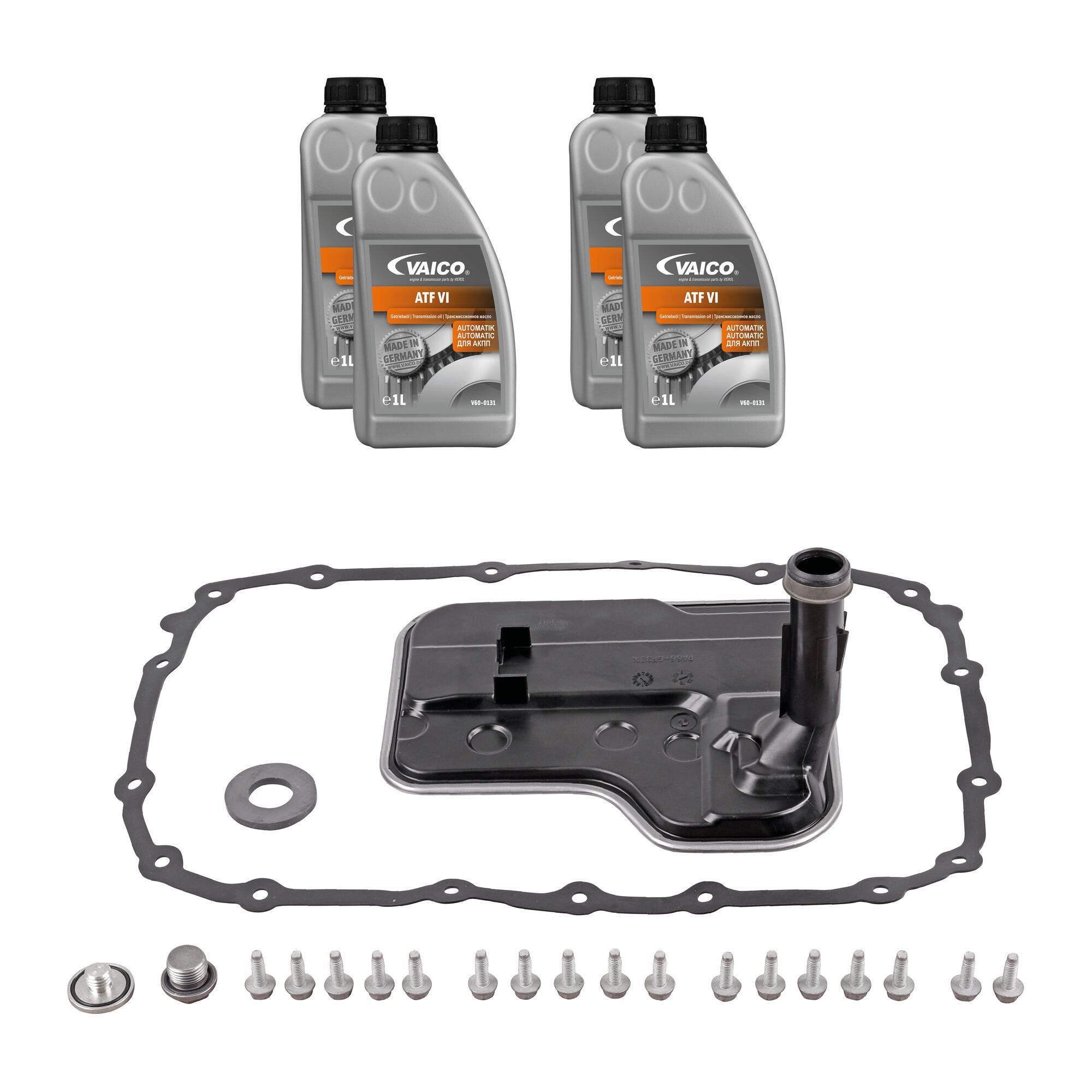 Filter W/ Oil Pan Gasket, Transmission Oil (Dexron VI 4 ltr), Instl Hardware