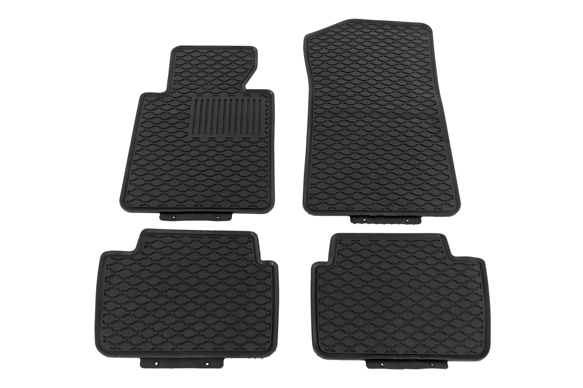 All-Weather Floor Mats; rubber, black, front and rear
