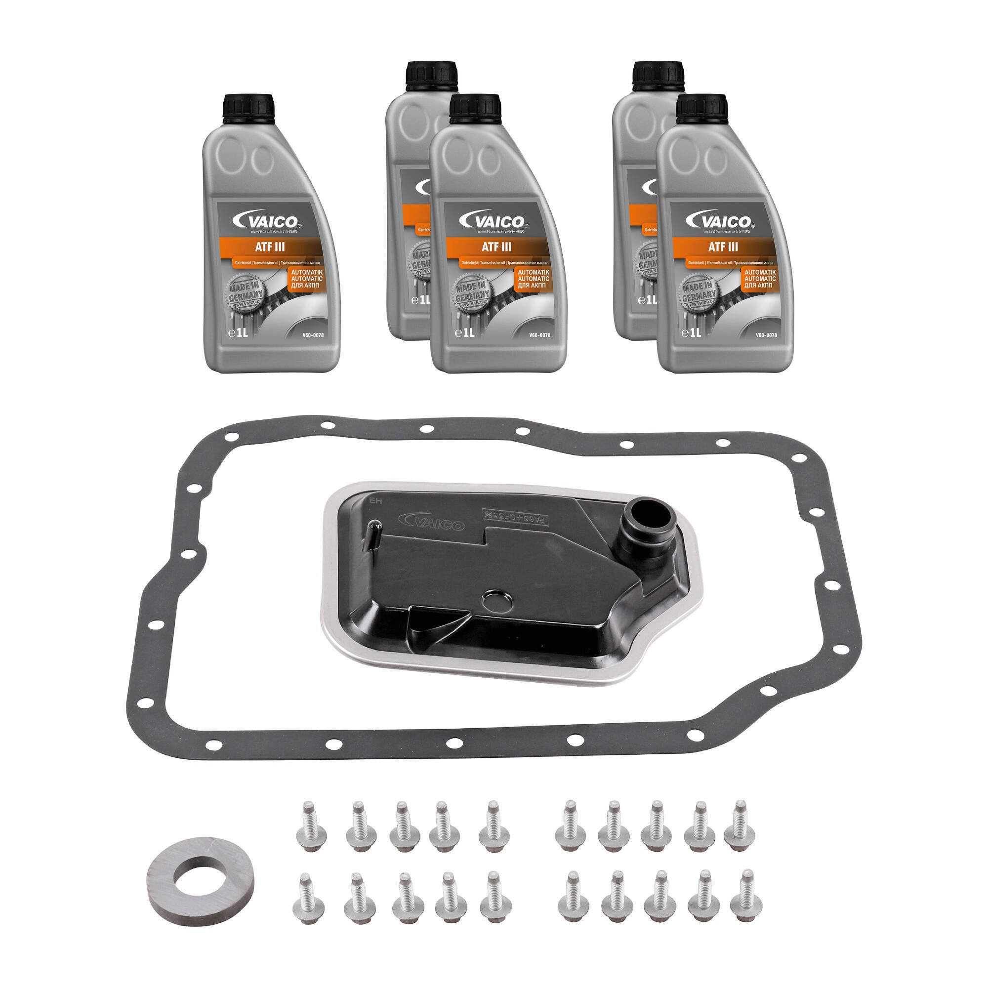 Filter W/ Oil Pan Gasket, Transmission Oil (ATF III 5 ltr), Instl Hardware