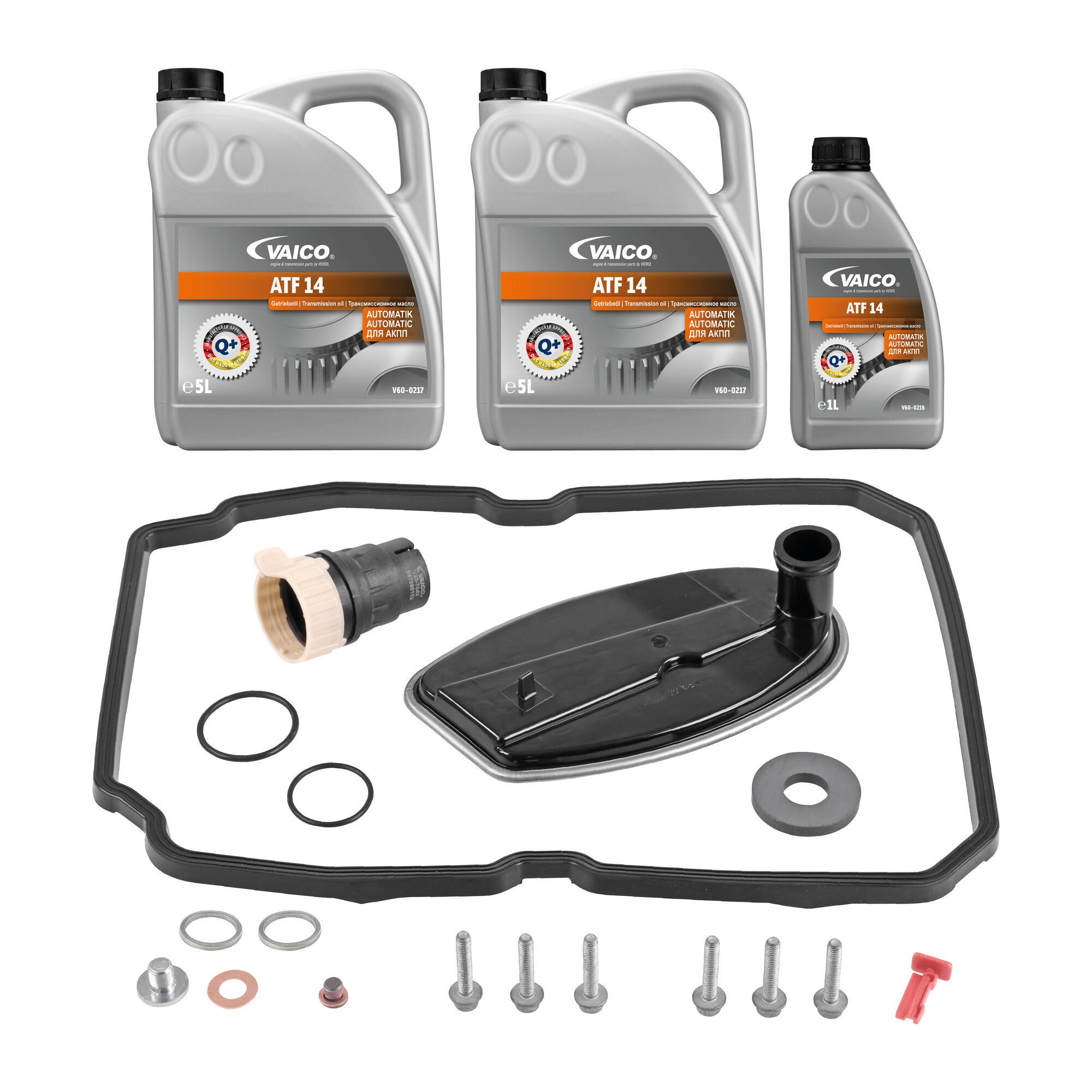 Filt W/ Oil Pan Gasket, Plug Housing, Mfr Appr Oil (MB 236.14 11 ltr), Instl HW