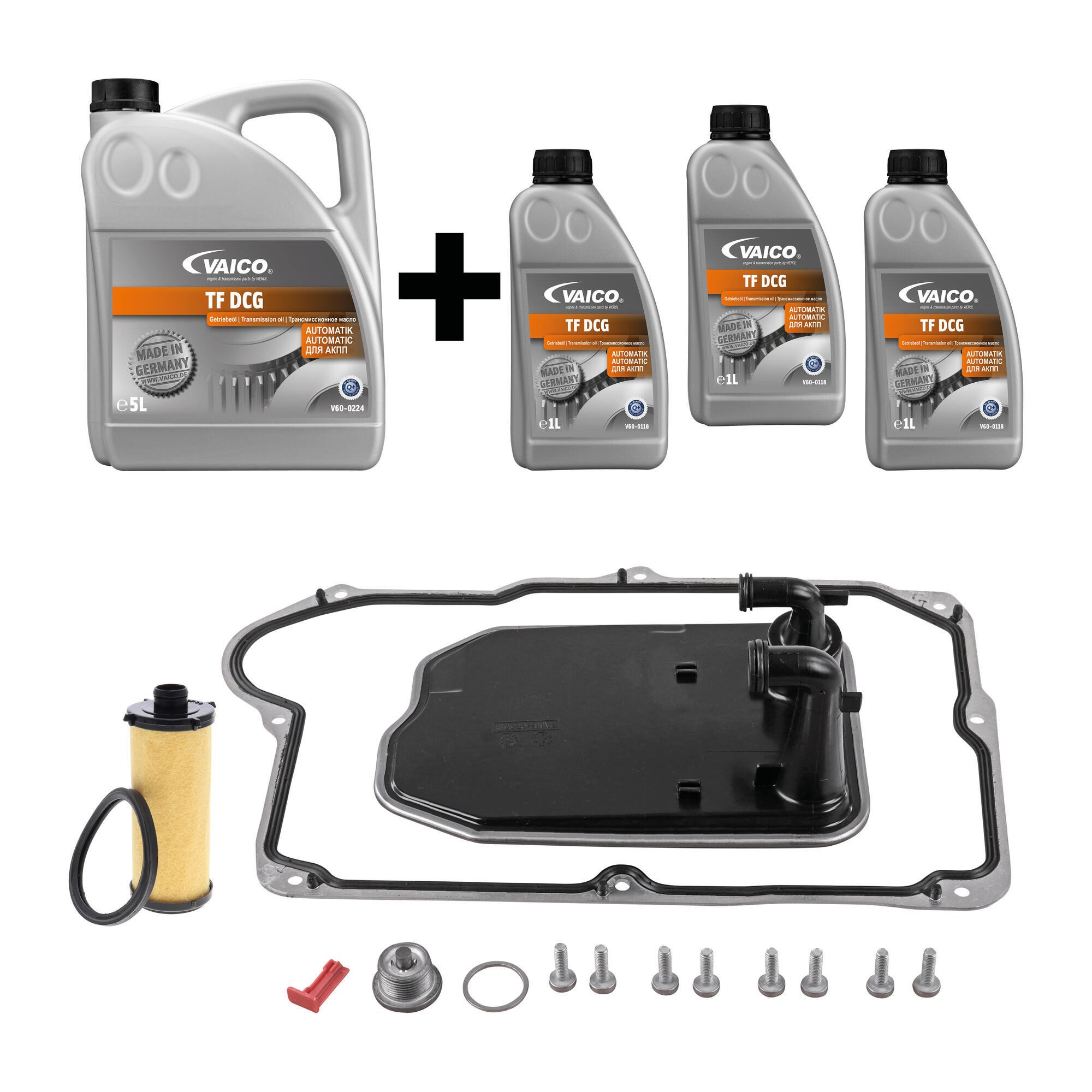 Cartridge Filt W/ Seal, Sump Filt, Oil Pan Gasket, Oil (DCG 8 ltr), Instl HW