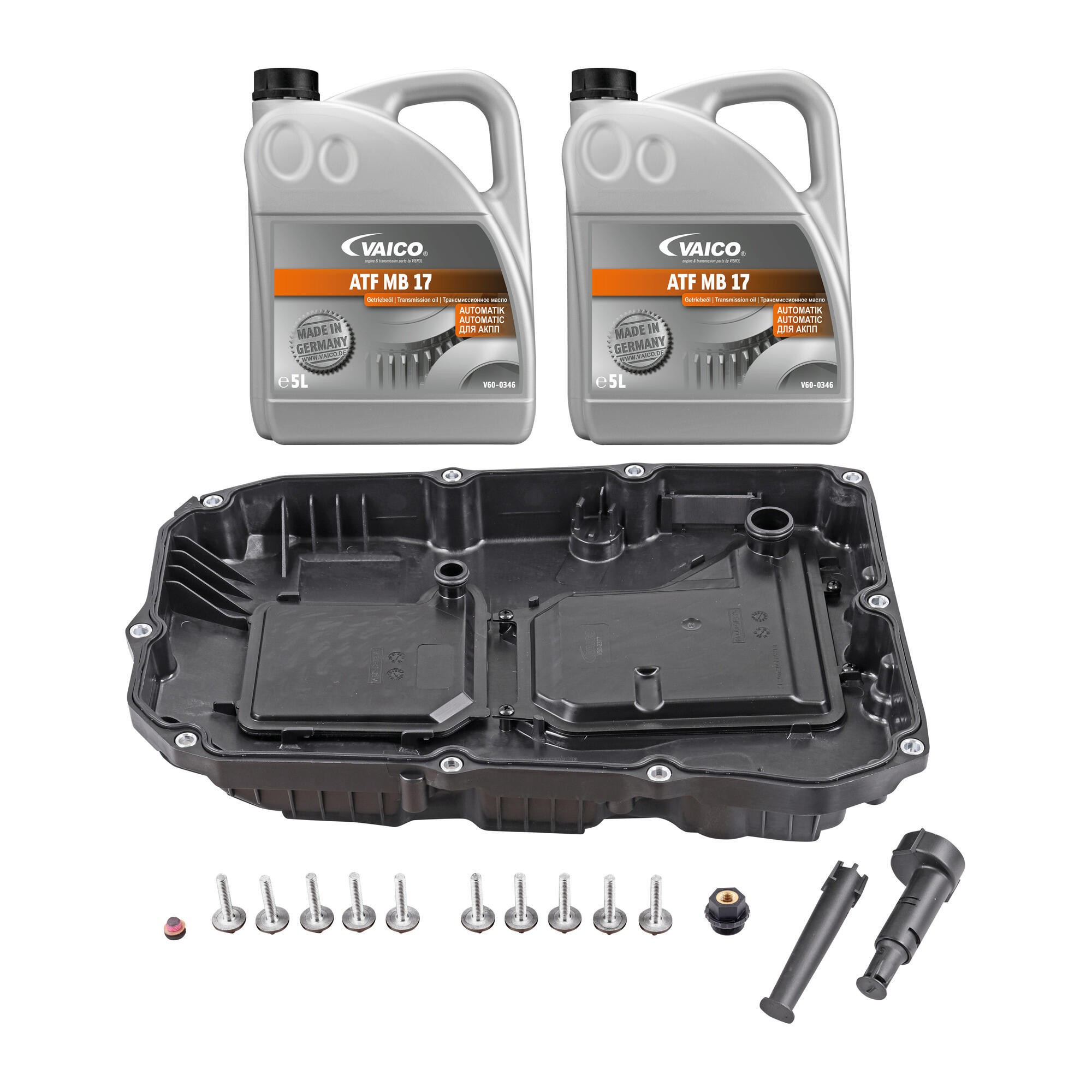 Oil Pan, Oil Pan Gasket, Transmission Oil (MB17 10 ltr), Instl Hardware
