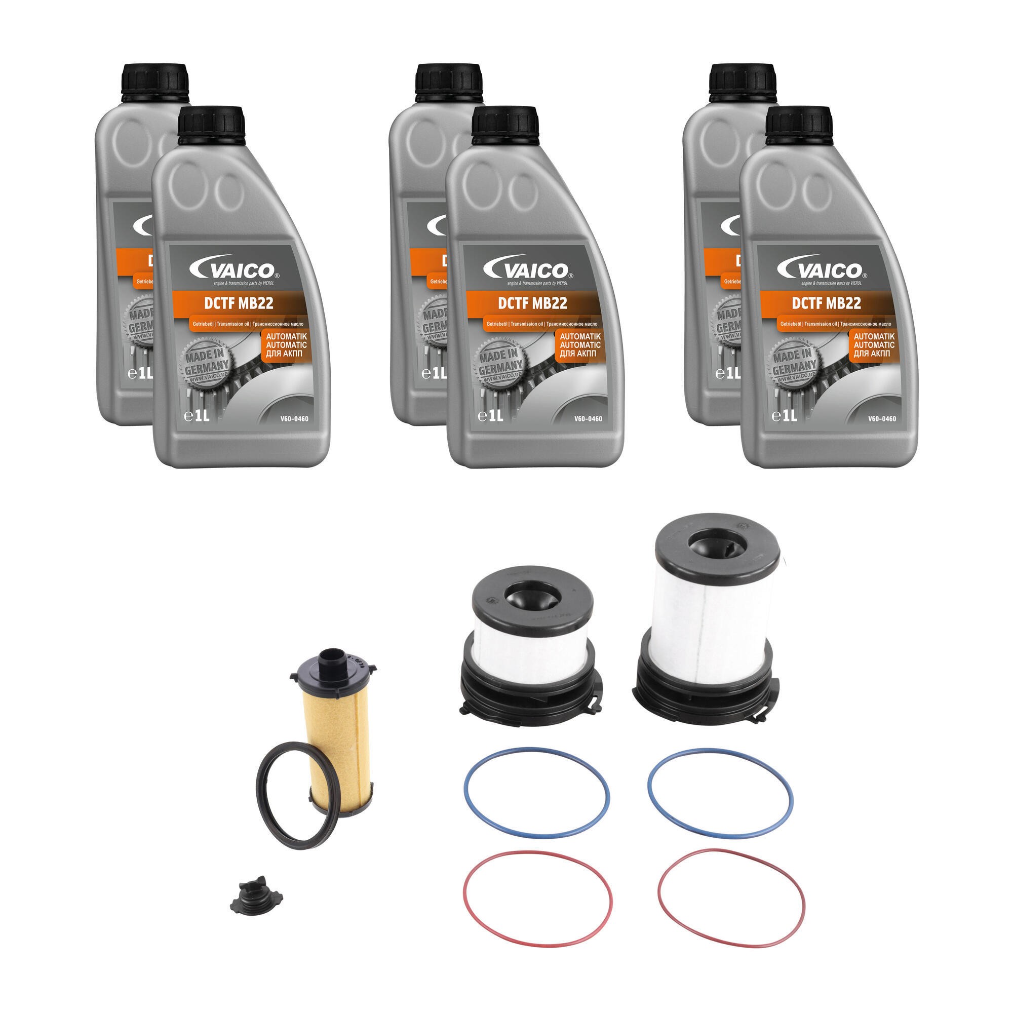 Cartridge Filters W/ Seals, Transmission Oil (DCT 6 ltr), Instl Hardware