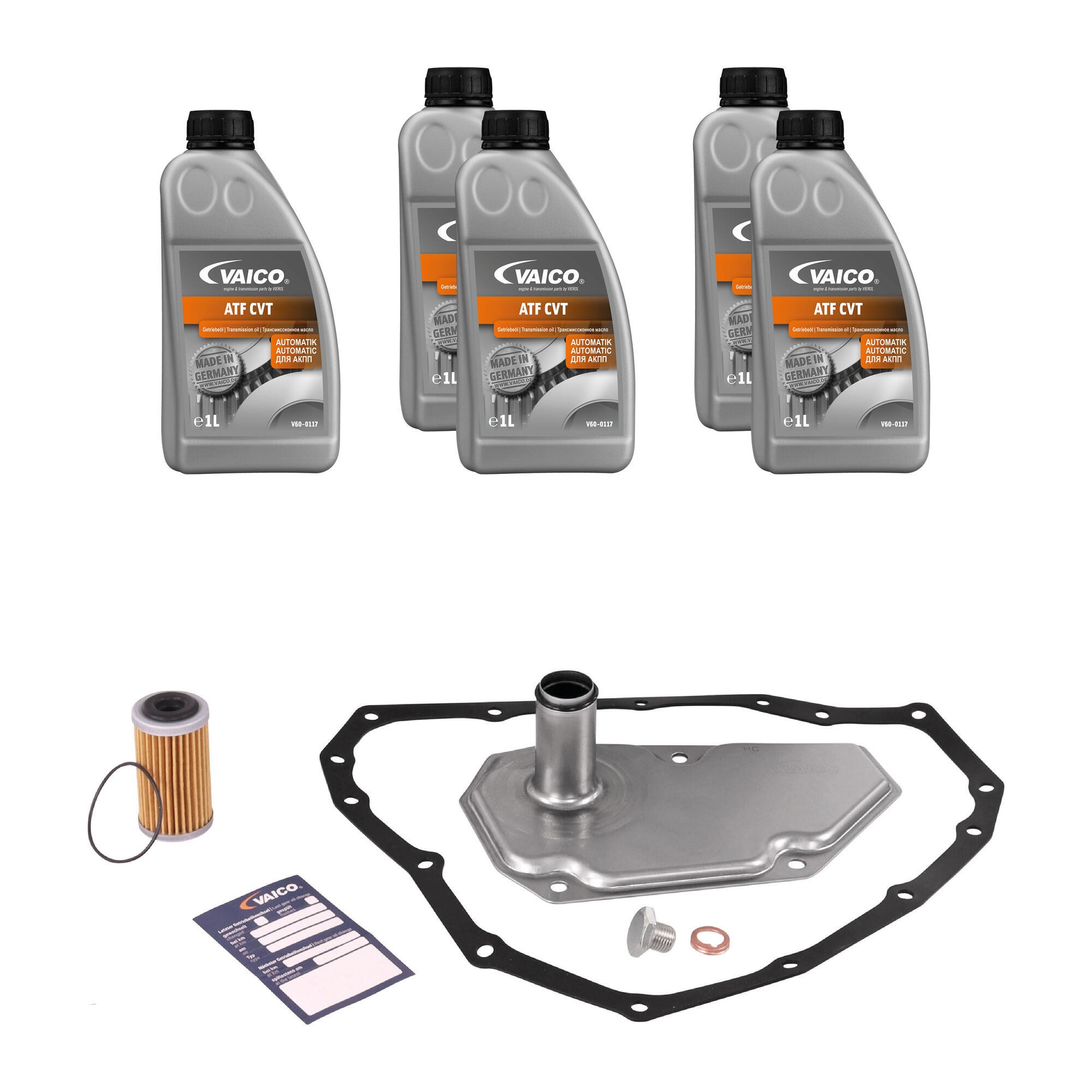 Cartridge Filter W/ Seal, Sump Filter, Oil Pan Gasket, Oil (CVT 5 ltr), Instl HW
