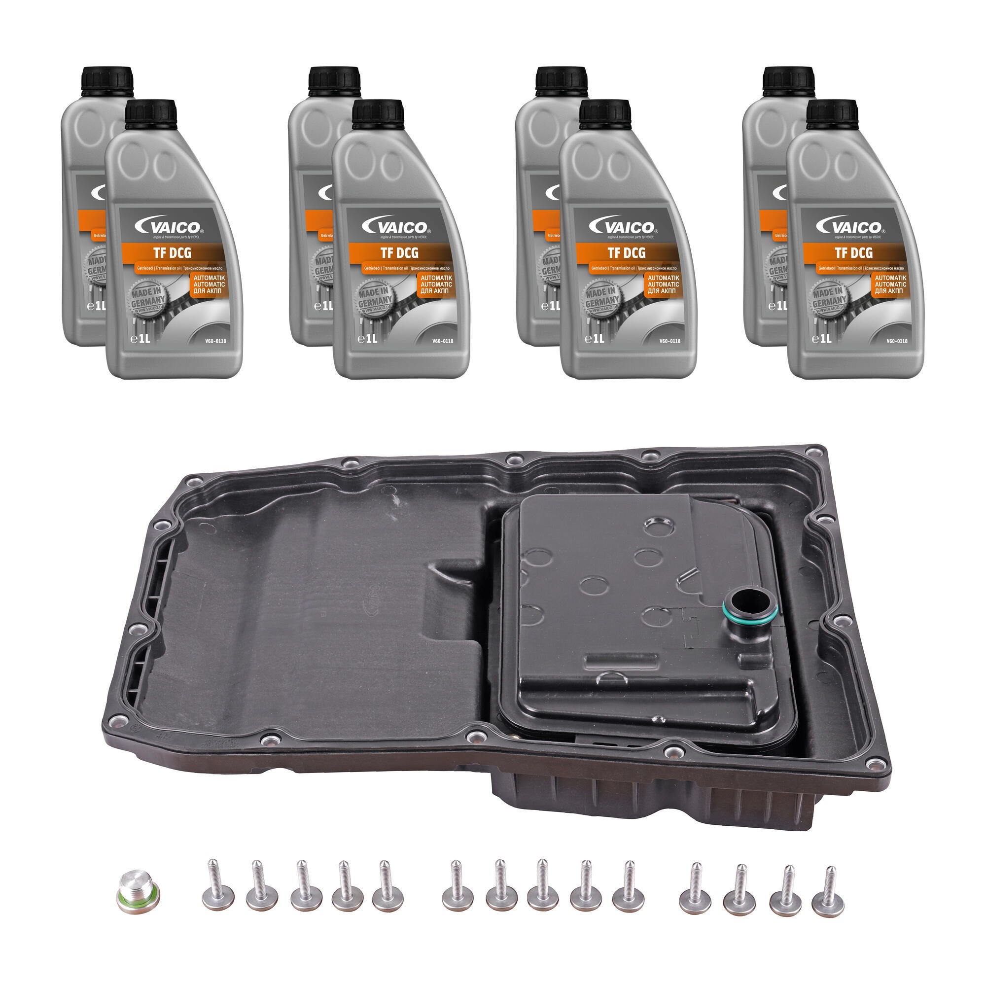 Oil Pan W/ Gasket, Transmission Oil (DCG 8 ltr), Instl Hardware