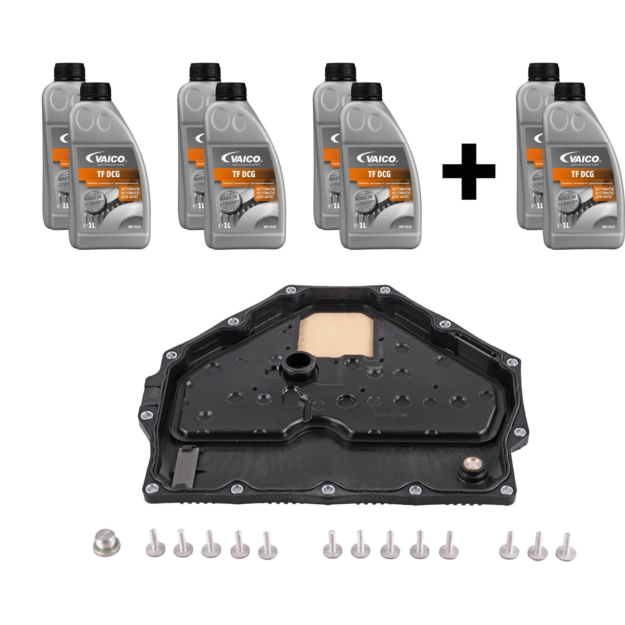 Oil Pan W/ Gasket, Transmission Oil (DCG 8 ltr), Instl Hardware