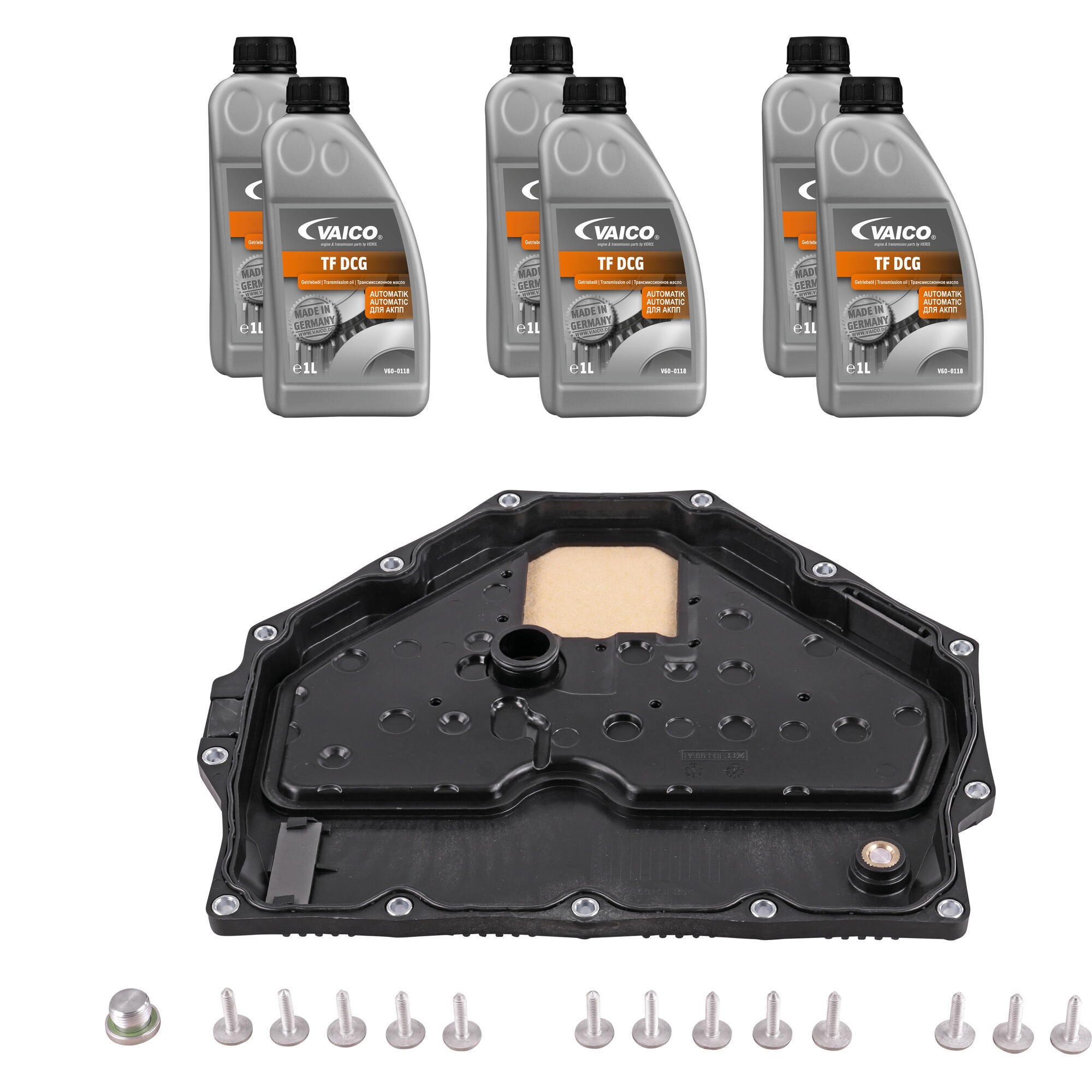 Oil Pan W/ Gasket, Transmission Oil (DCG 6 ltr), Instl Hardware
