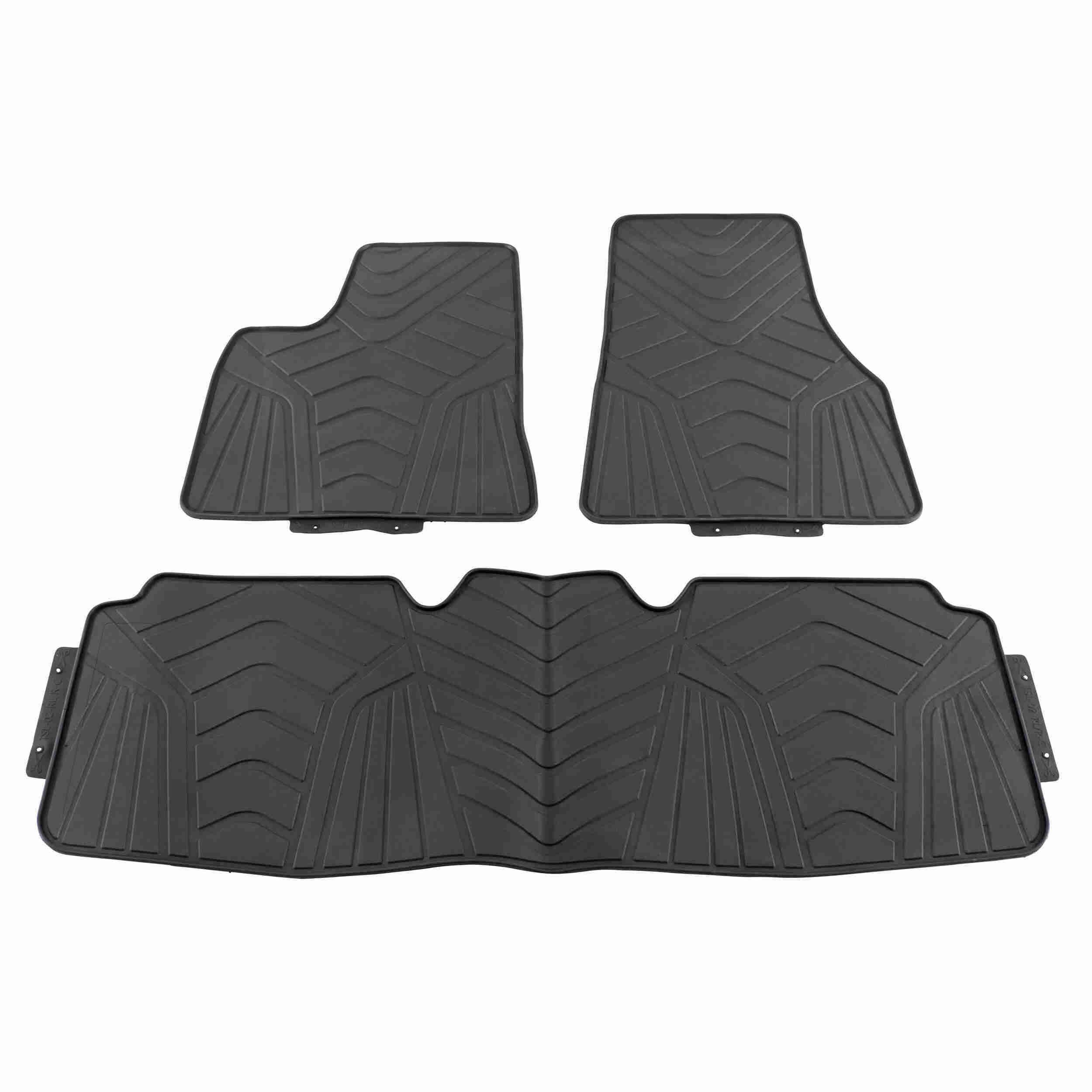 All-Weather Floor Mats; rubber, black, front and rear