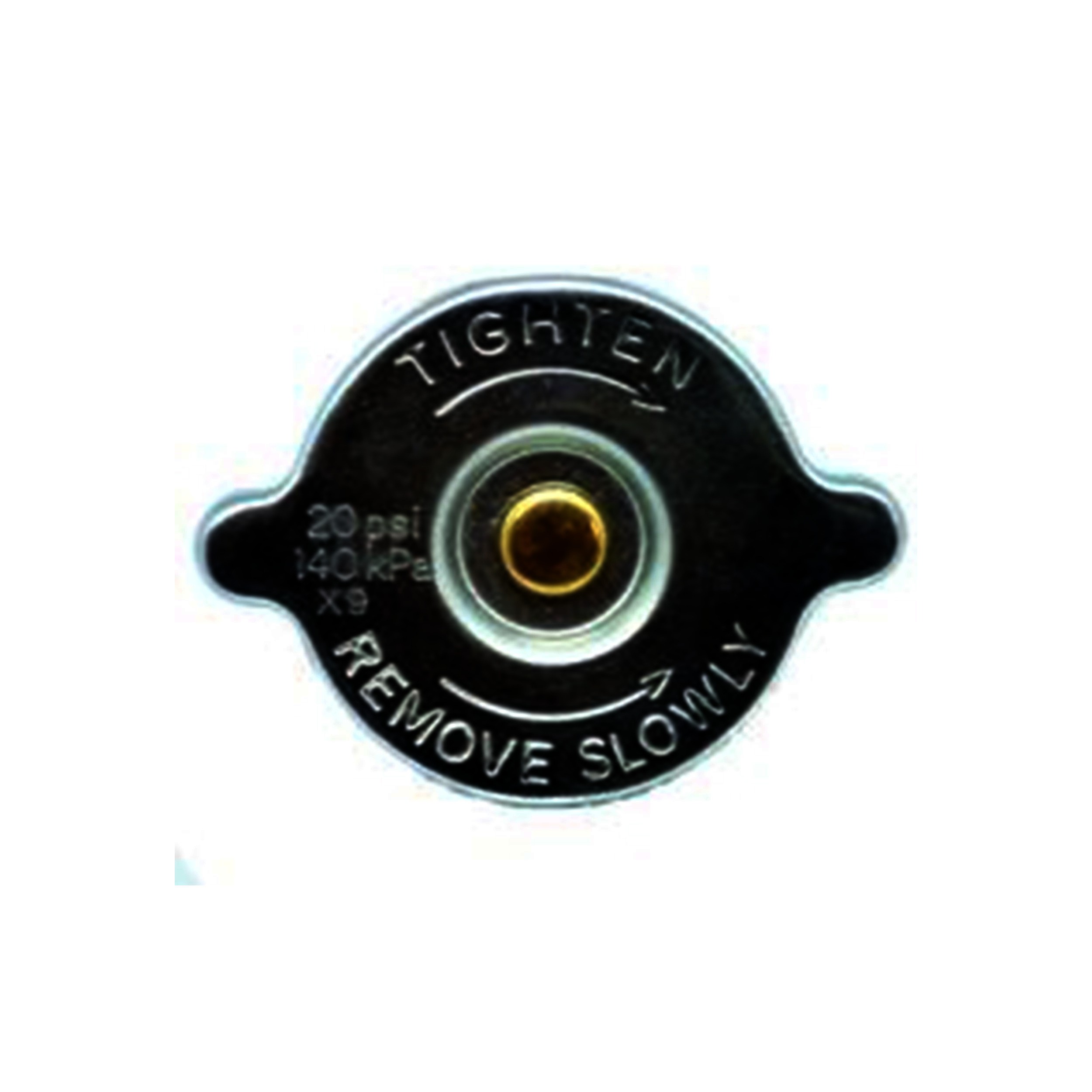 Cap fitted on the radiator