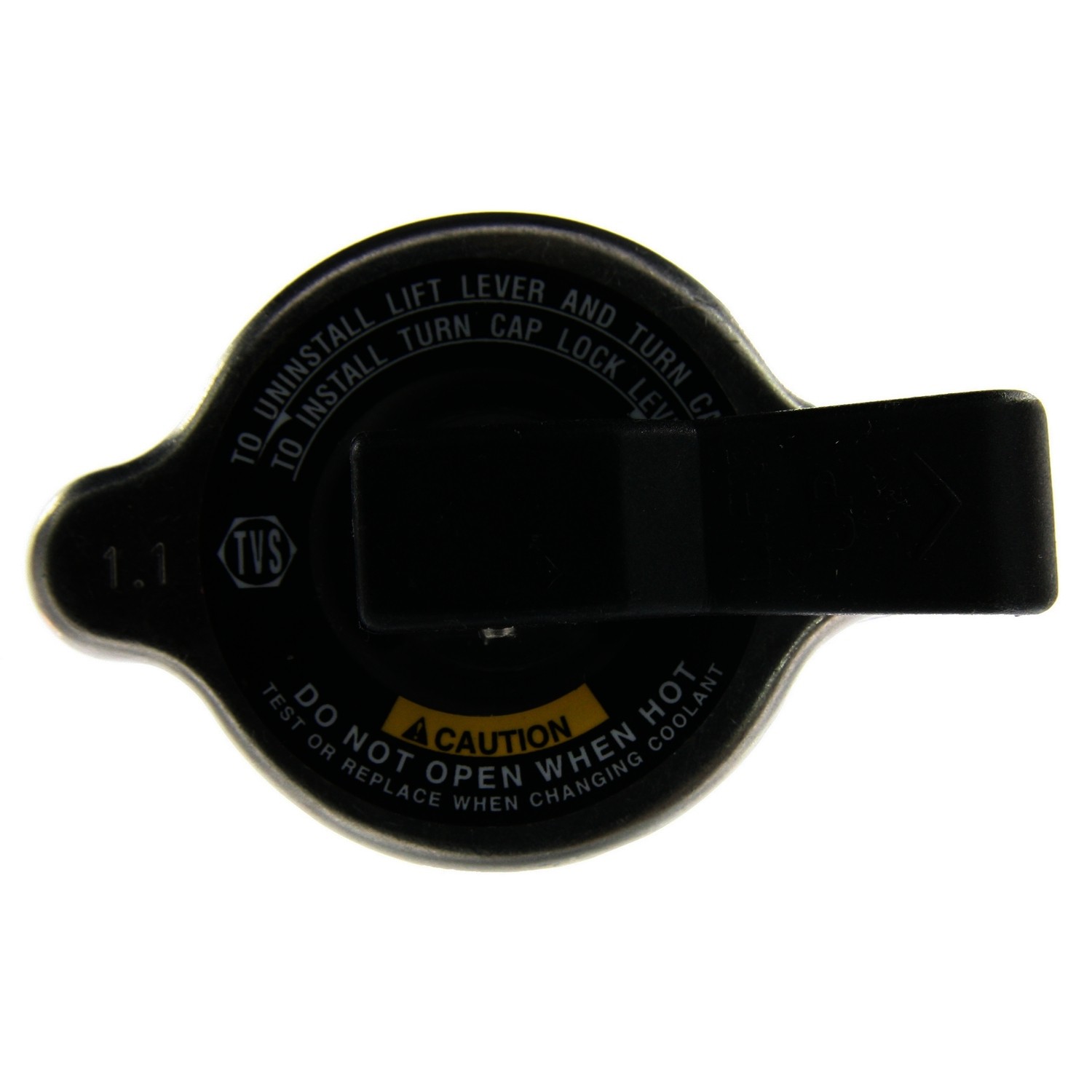 Cap fitted on the radiator