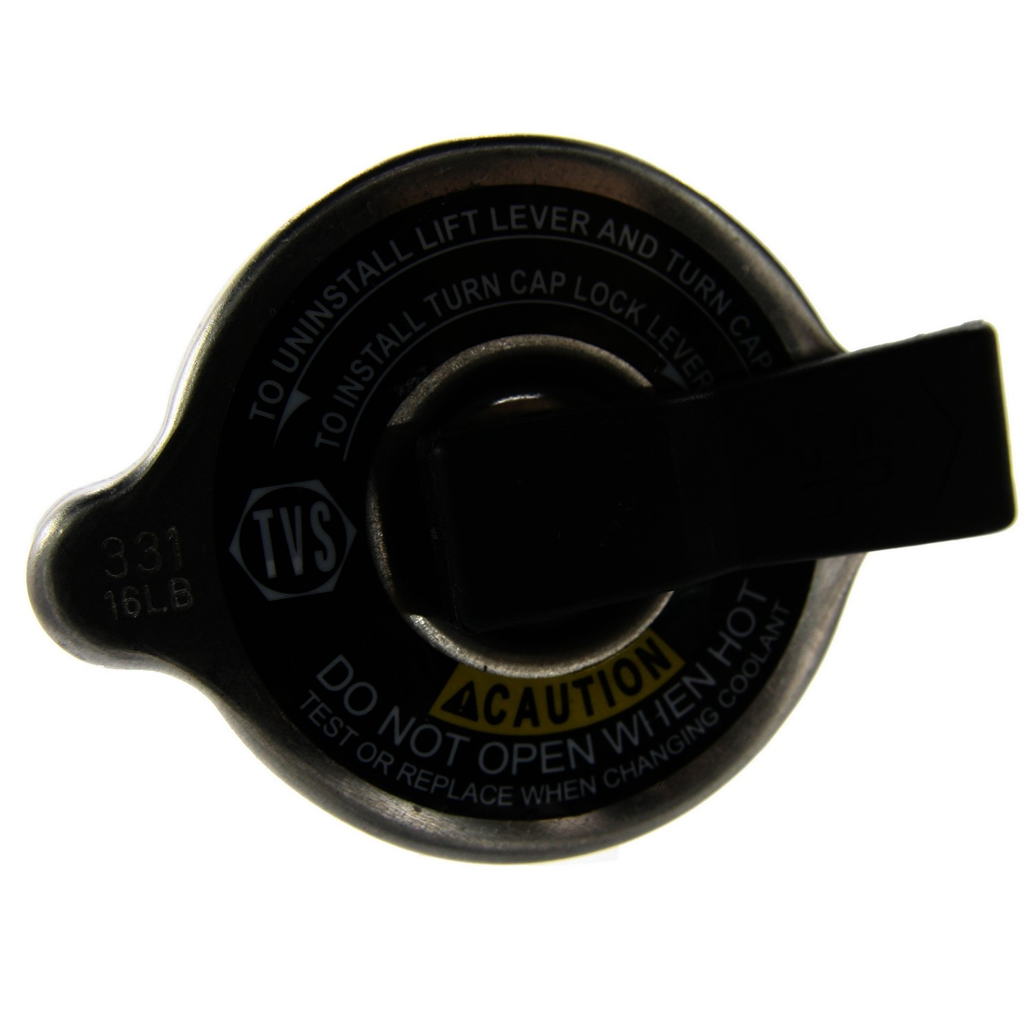 Cap fitted on the radiator