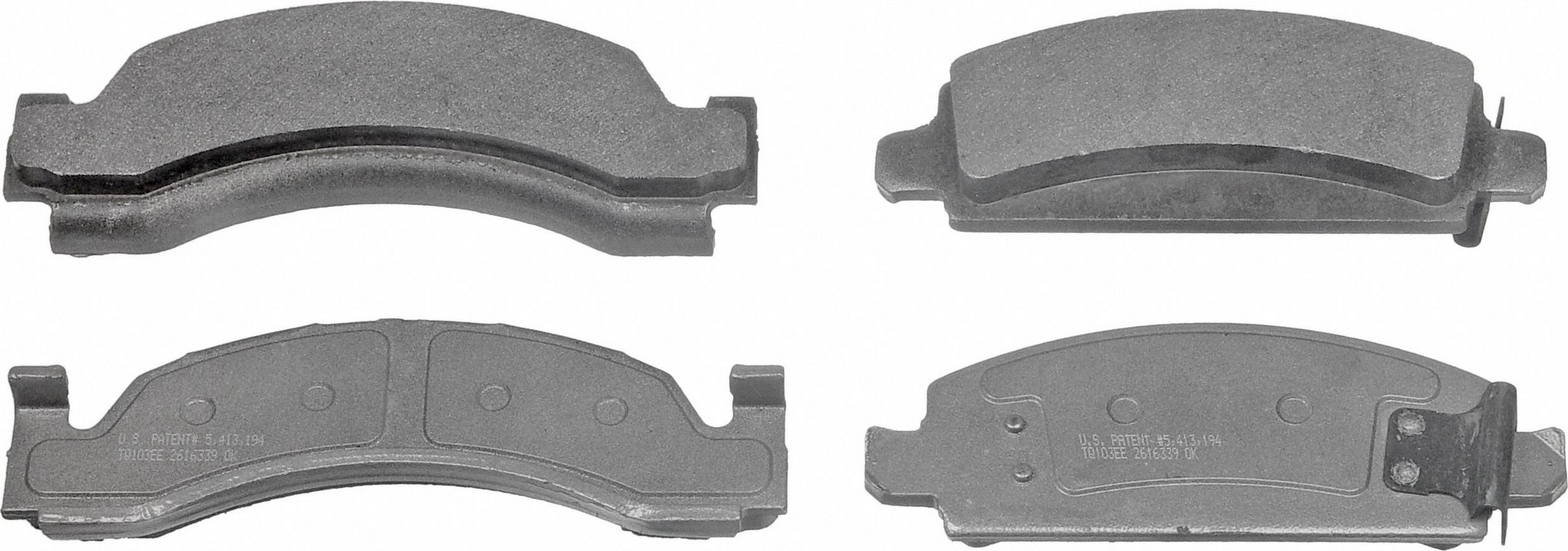 ThermoQuiet Front; Rear Disc Brake Pad Set Semi-Metallic