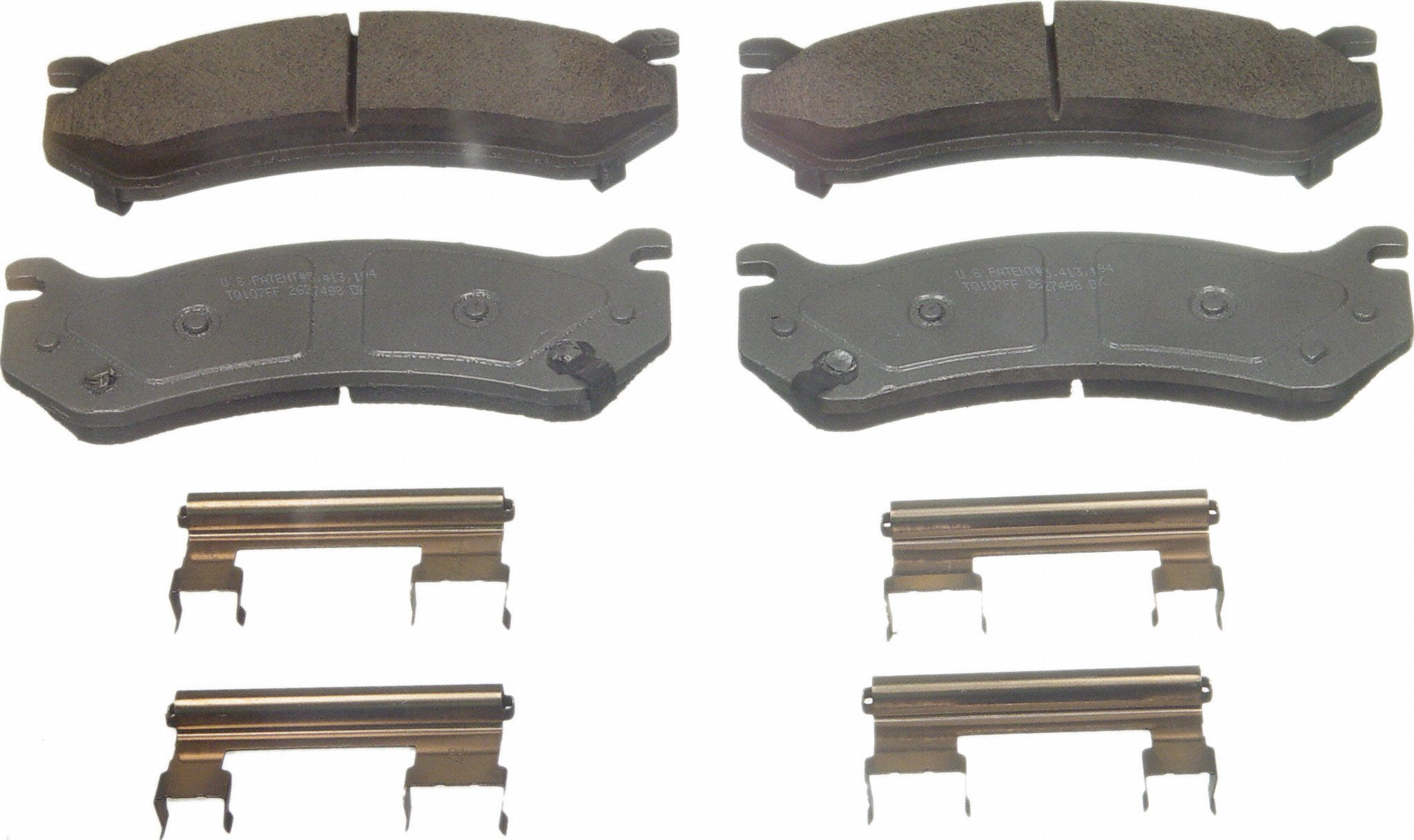 ThermoQuiet Front; Rear Disc Brake Pad Set Ceramic