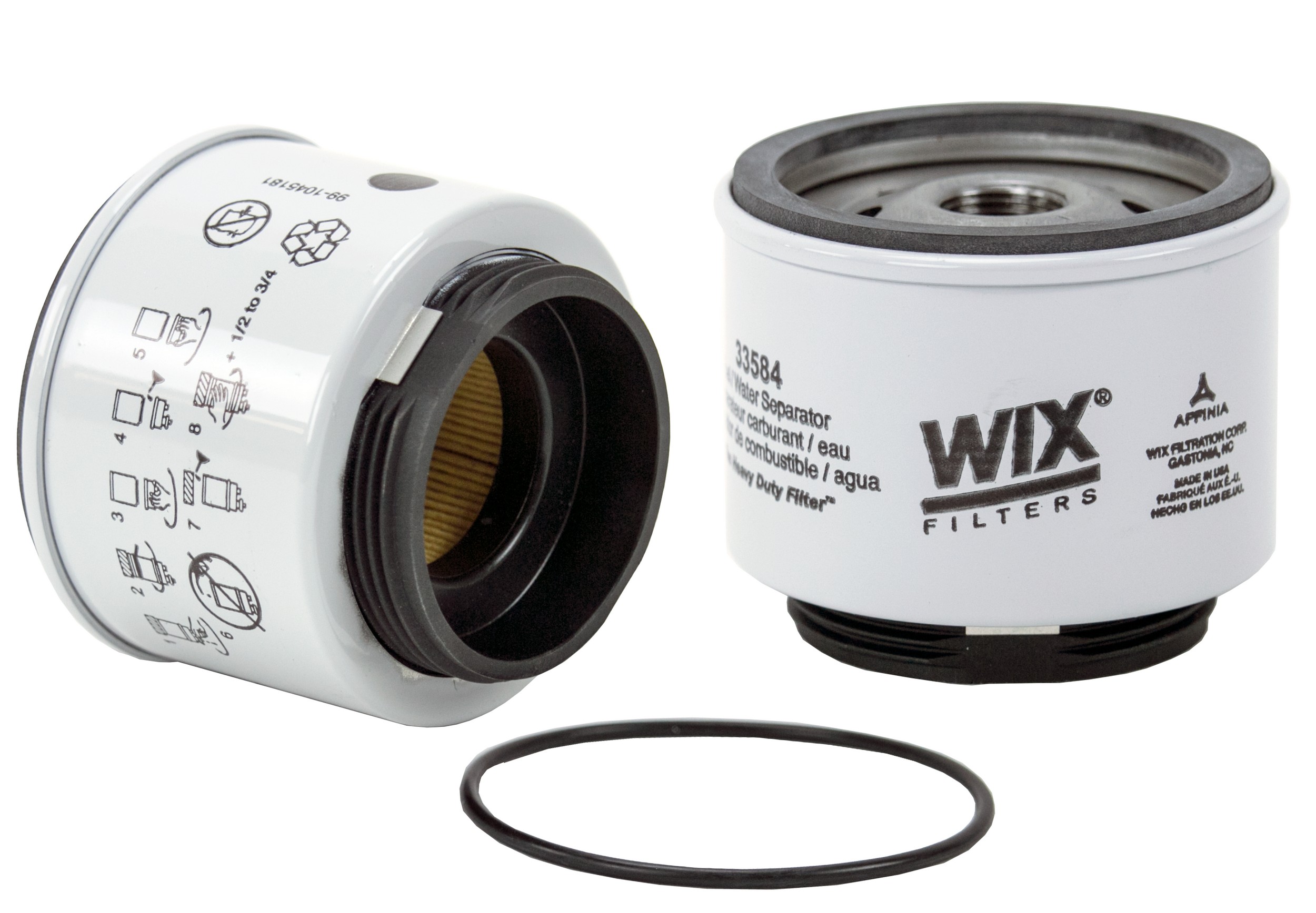 WIX Spin On Fuel Water Separator w/ Open End Bottom