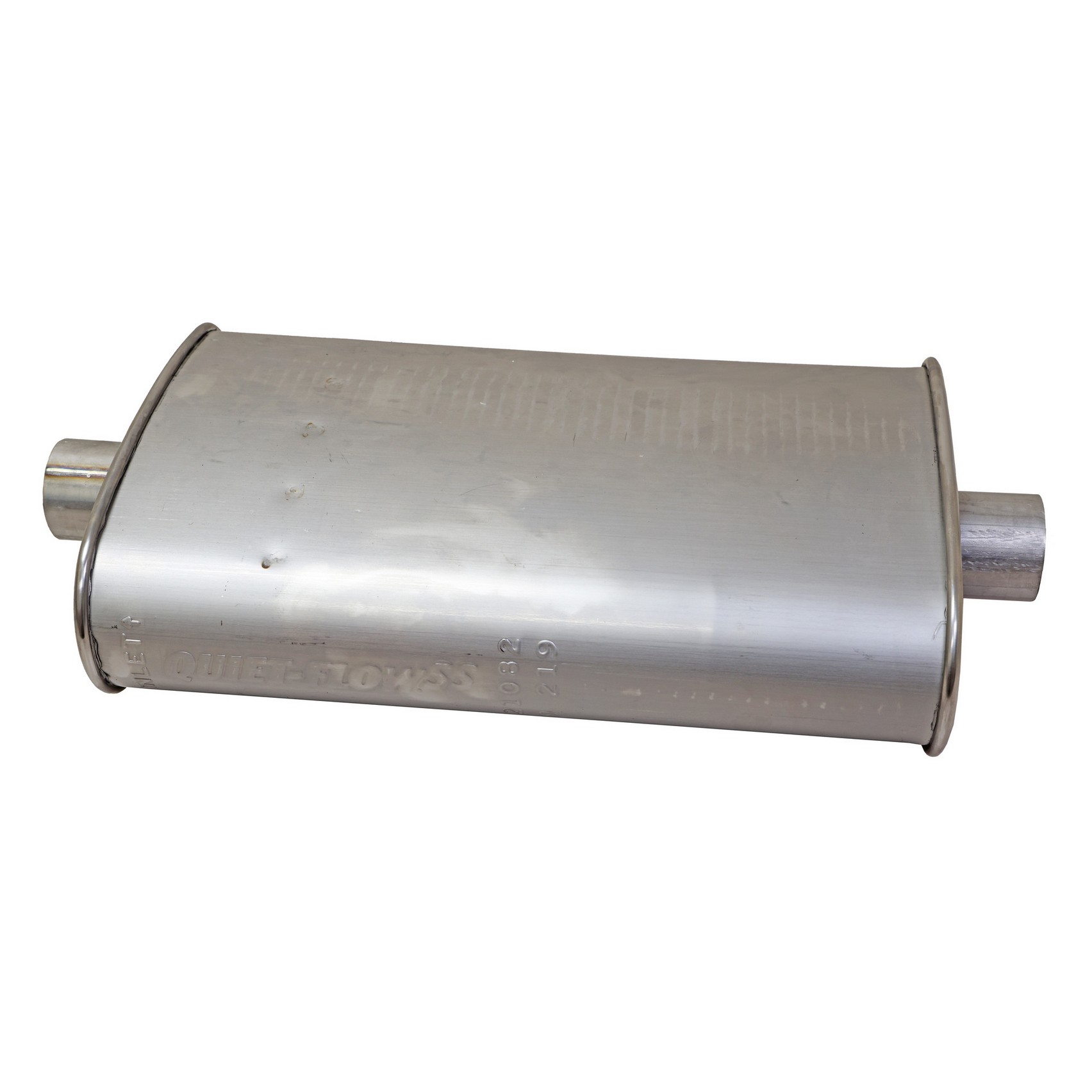 Quiet-Flow SS Direct Fit Exhaust Muffler 2" Inlet (ID) 2" Outlet (ID)