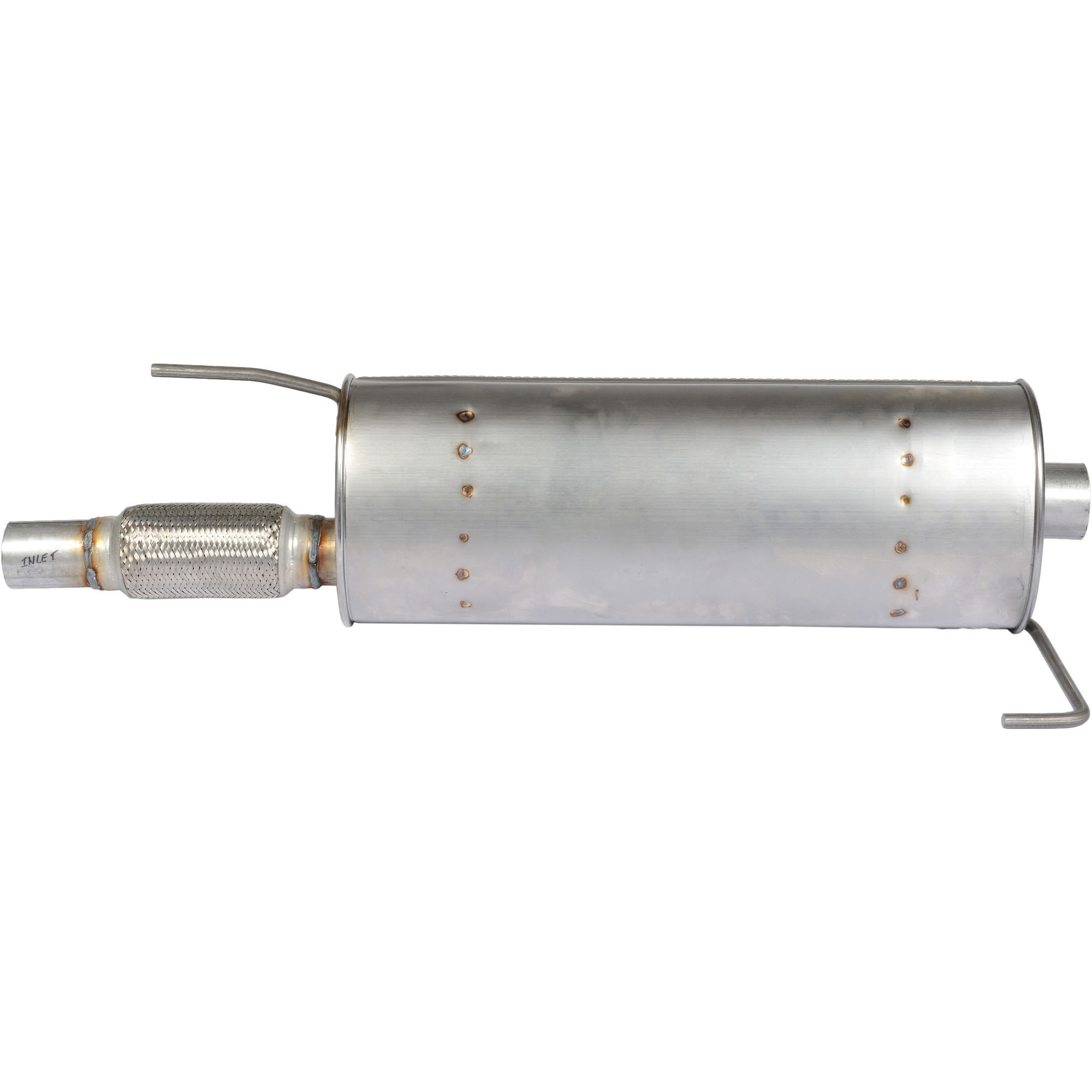 Quiet-Flow SS Direct Fit Exhaust Muffler 2.5" Inlet (OD) 2.75" Outlet (ID)