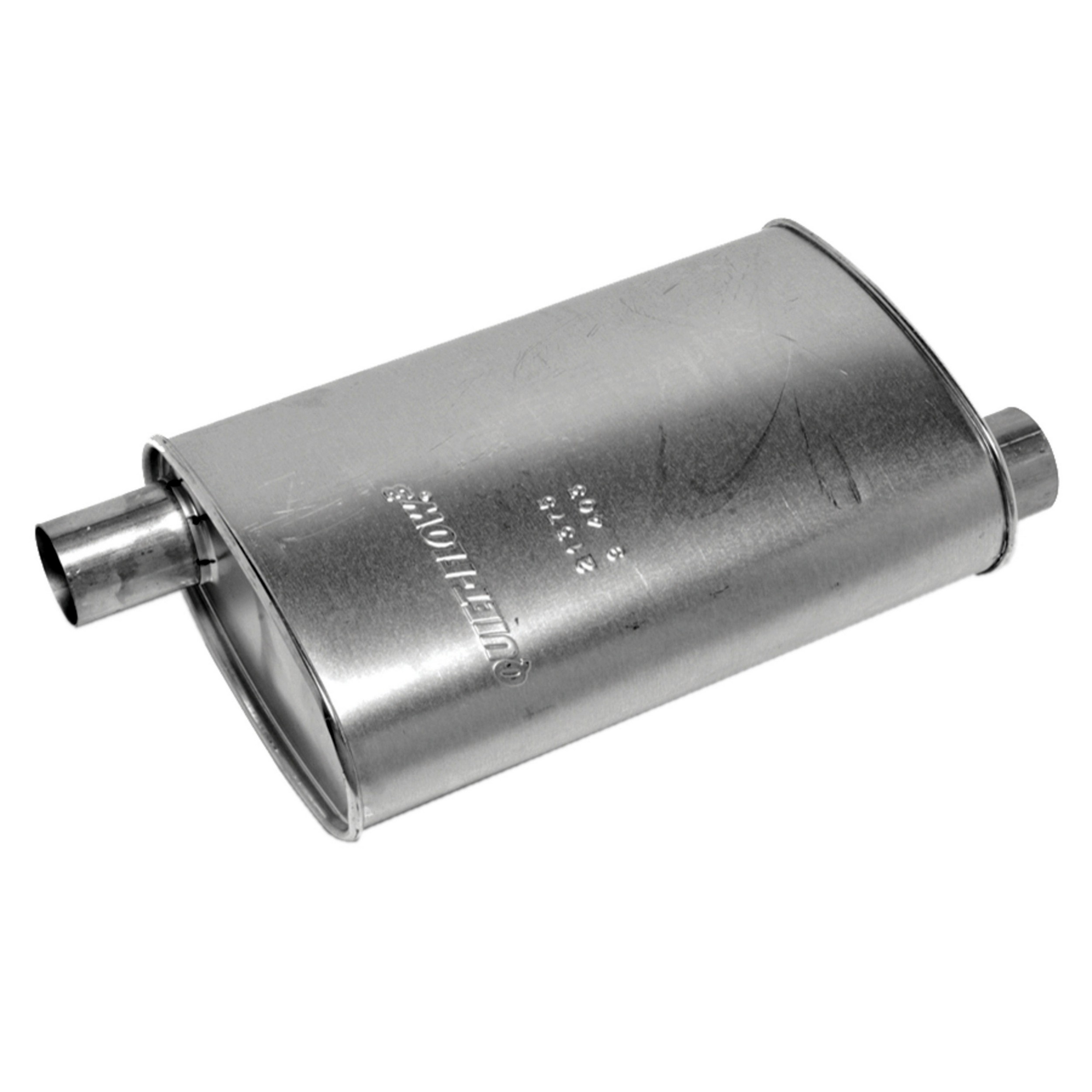 Quiet-Flow SS Direct Fit Exhaust Muffler 2.5" Inlet (ID) 2.5" Outlet (OD)