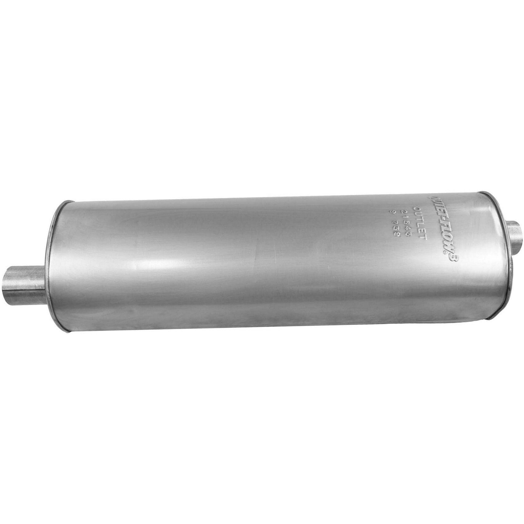 Quiet-Flow SS Direct Fit Exhaust Muffler 2.5" Inlet (ID) 2.5" Outlet (ID)