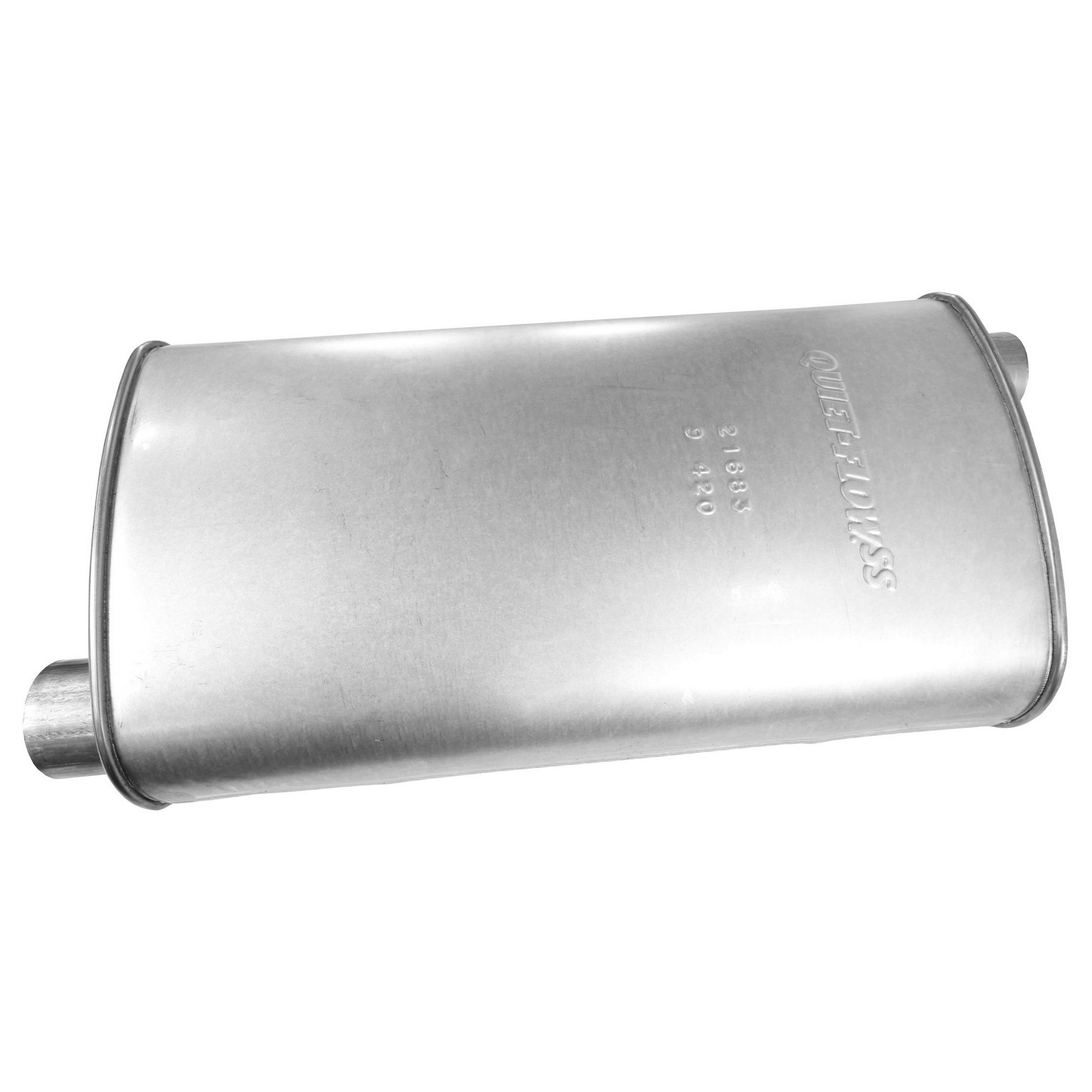 Quiet-Flow SS Direct Fit Exhaust Muffler 2.5" Inlet (ID) 2.25" Outlet (ID)