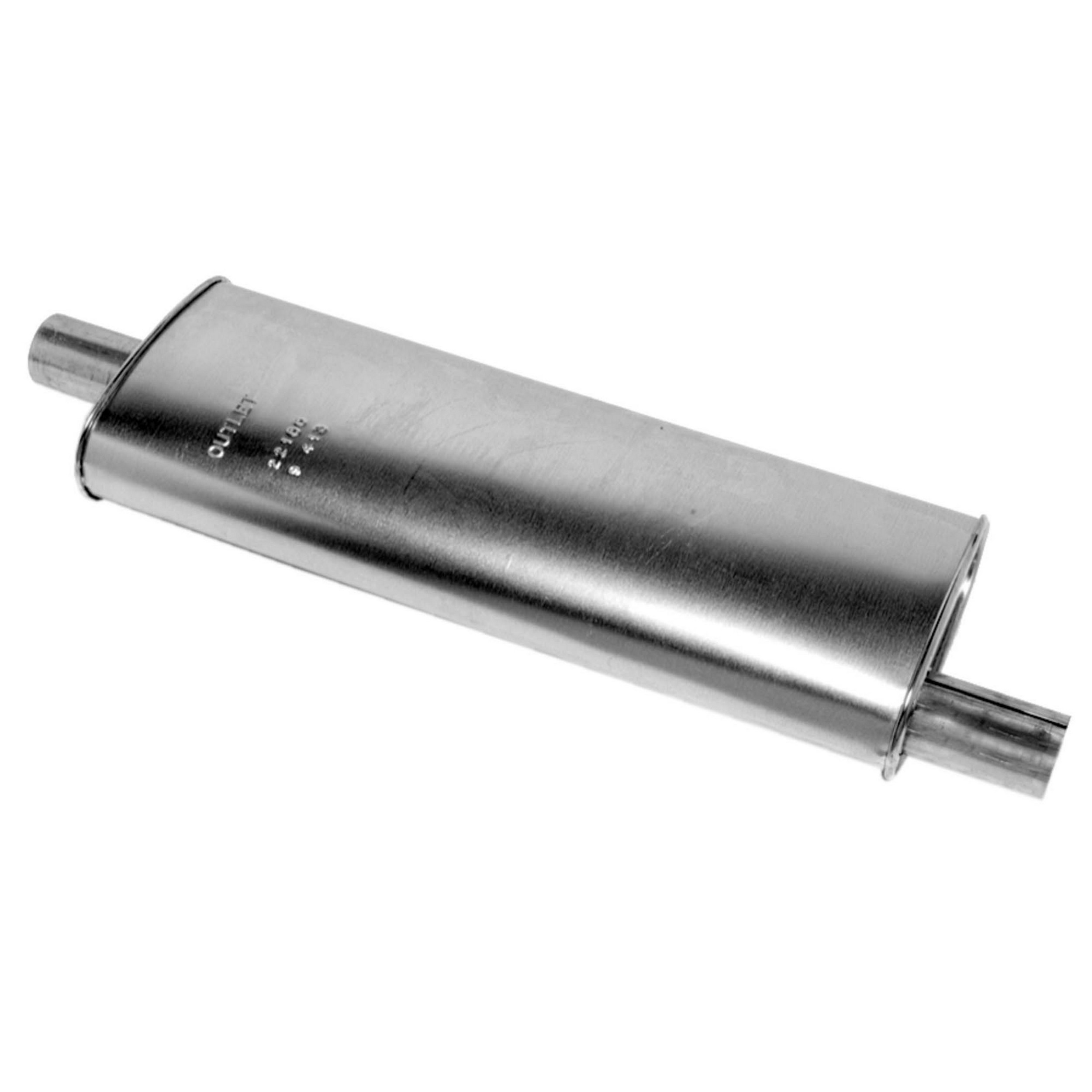 Quiet-Flow SS Direct Fit Exhaust Muffler 2.5" Inlet (ID) 2.5" Outlet (ID)