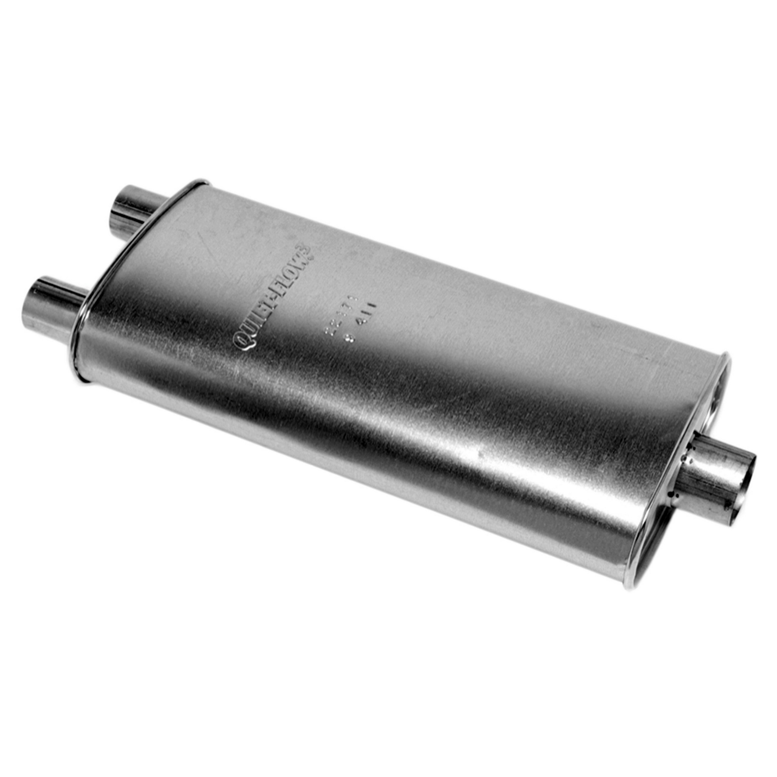 Quiet-Flow SS Direct Fit Exhaust Muffler 2.5" Inlet (ID) 2" Outlet (ID)