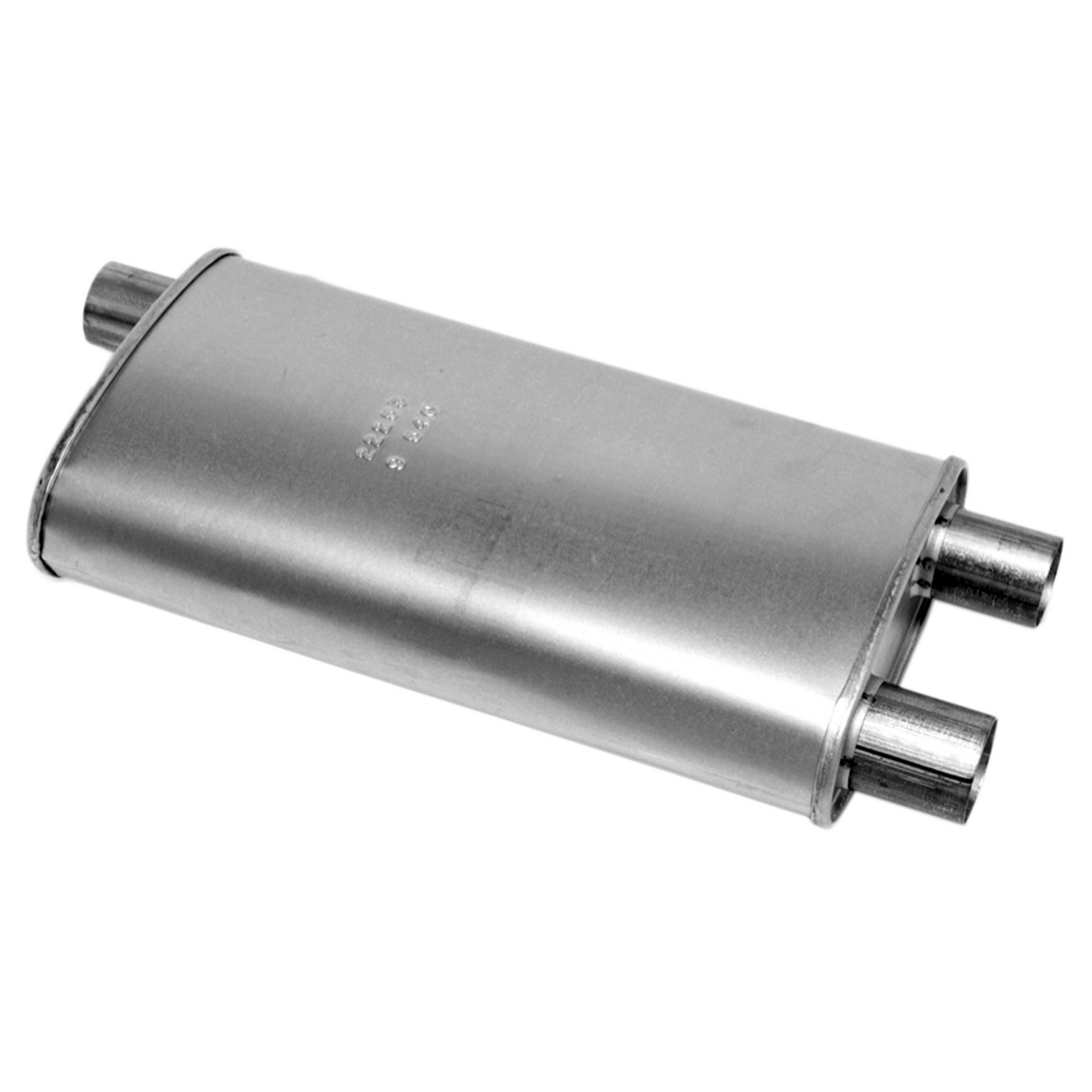 Quiet-Flow SS Direct Fit Exhaust Muffler 2.25" Inlet (ID) 2" Outlet (ID)