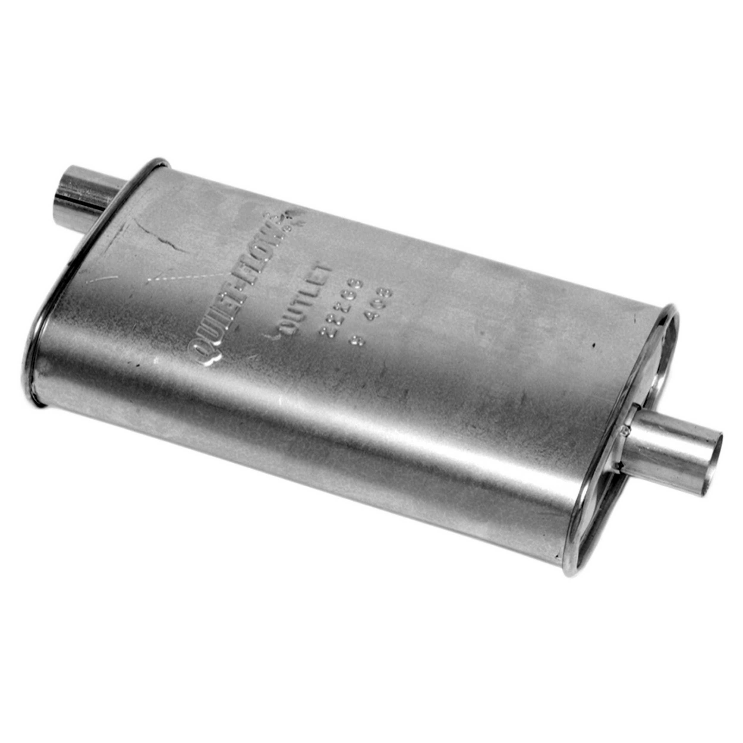 Quiet-Flow SS Direct Fit Exhaust Muffler 1.5" Inlet (ID) 1.5" Outlet (ID)