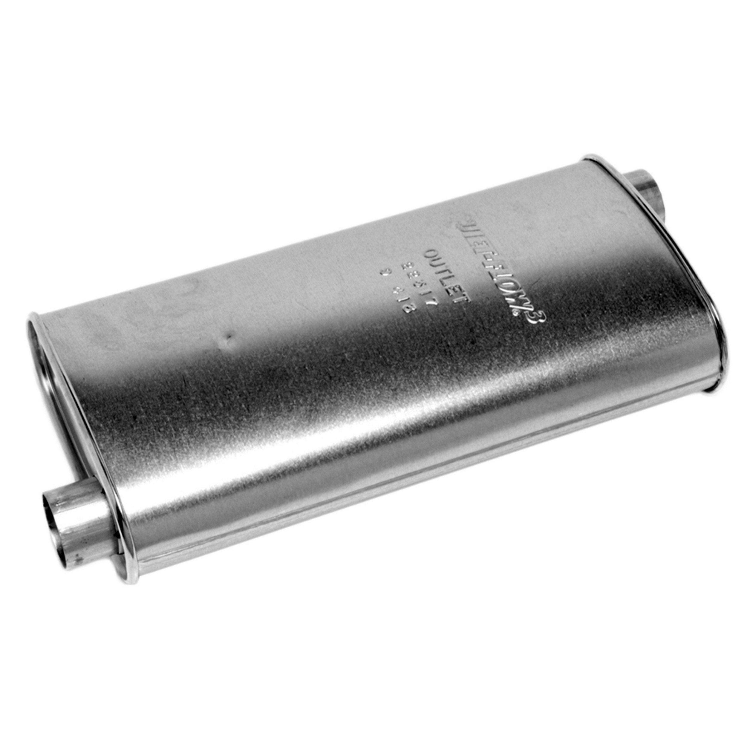 Quiet-Flow SS Direct Fit Exhaust Muffler 2.25" Inlet (ID) 2.25" Outlet (ID)