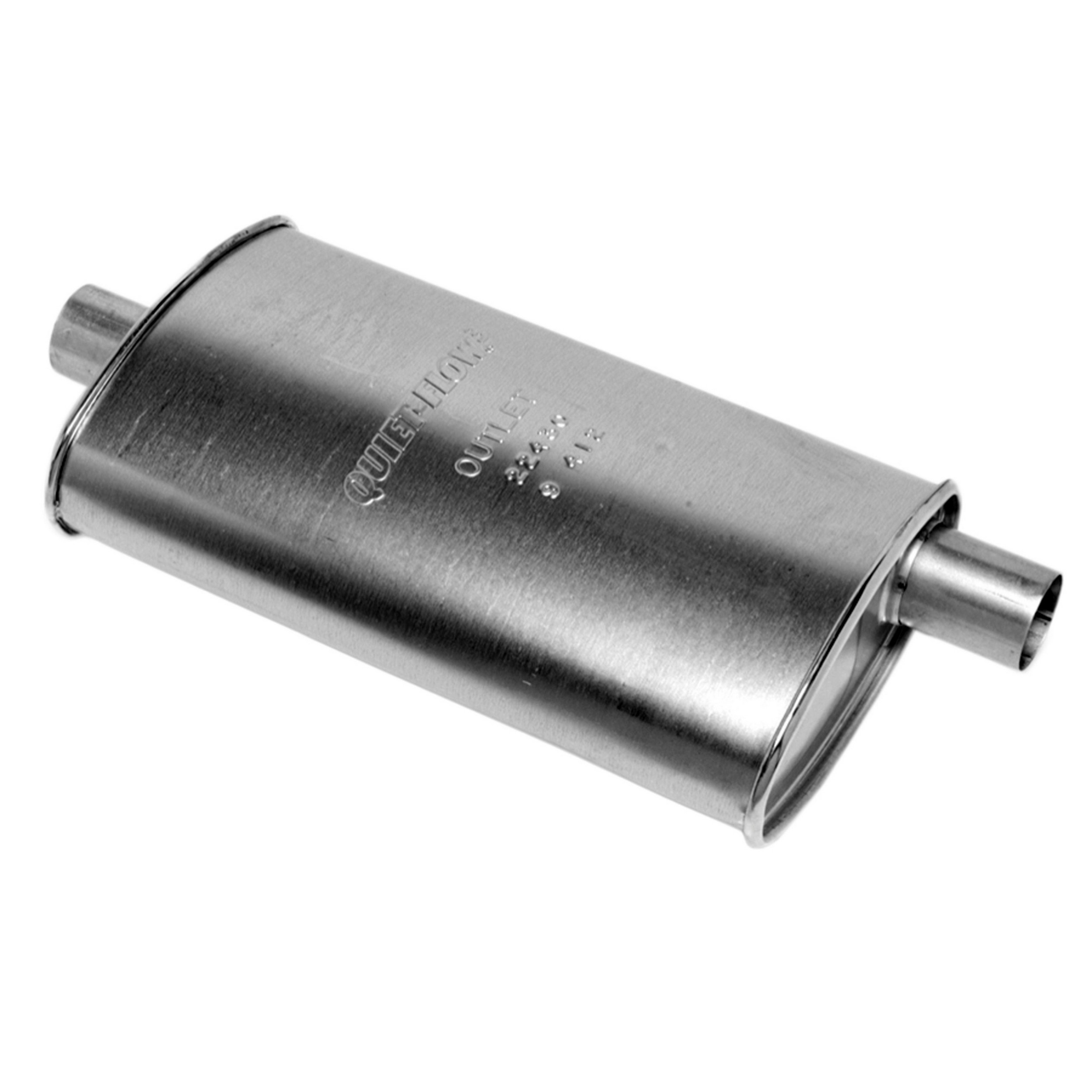 Quiet-Flow SS Direct Fit Exhaust Muffler 2" Inlet (ID) 2" Outlet (OD)