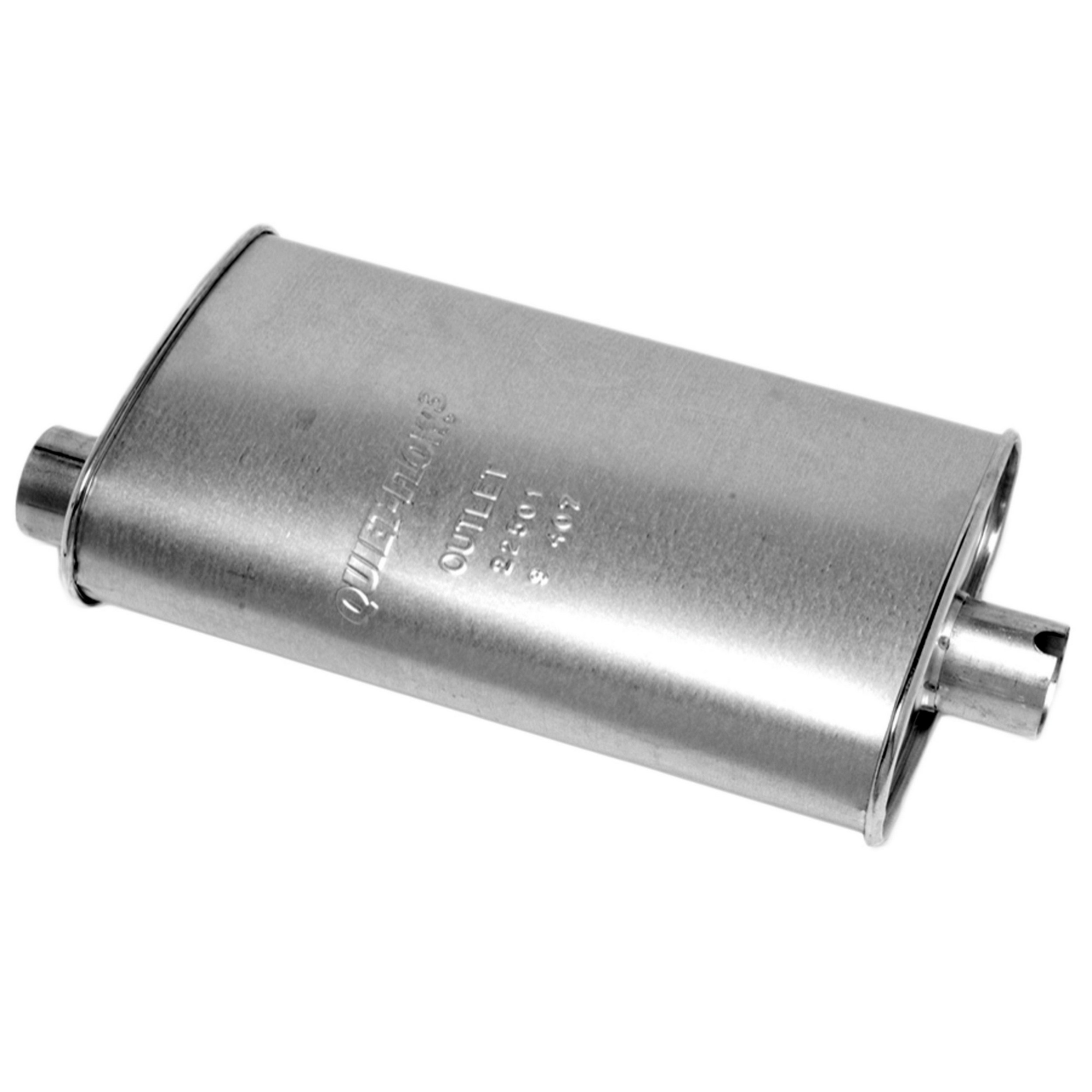 Quiet-Flow SS Direct Fit Exhaust Muffler 2.25" Inlet (ID) 2.25" Outlet (ID)