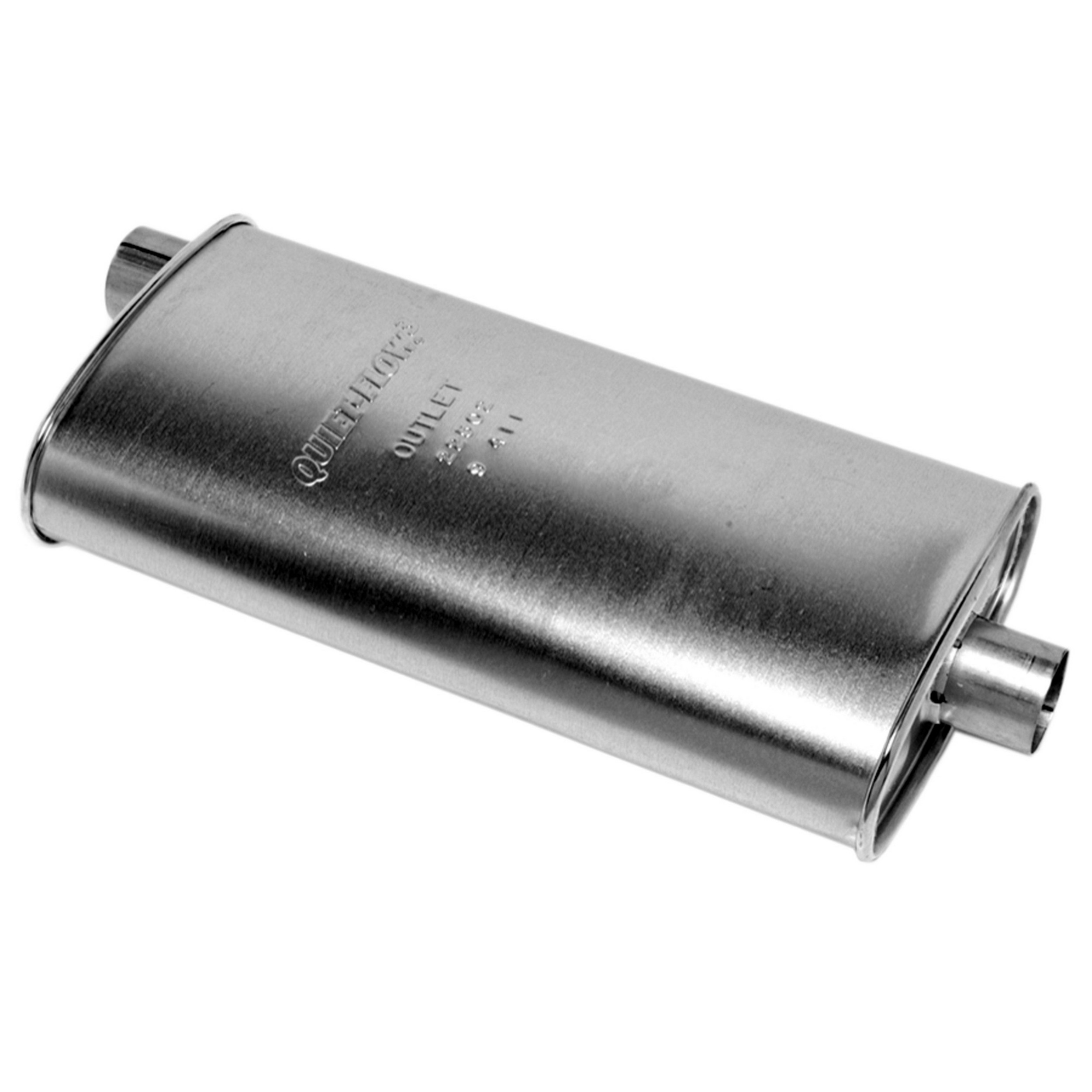 Quiet-Flow SS Direct Fit Exhaust Muffler 2.25" Inlet (ID) 2.25" Outlet (ID)