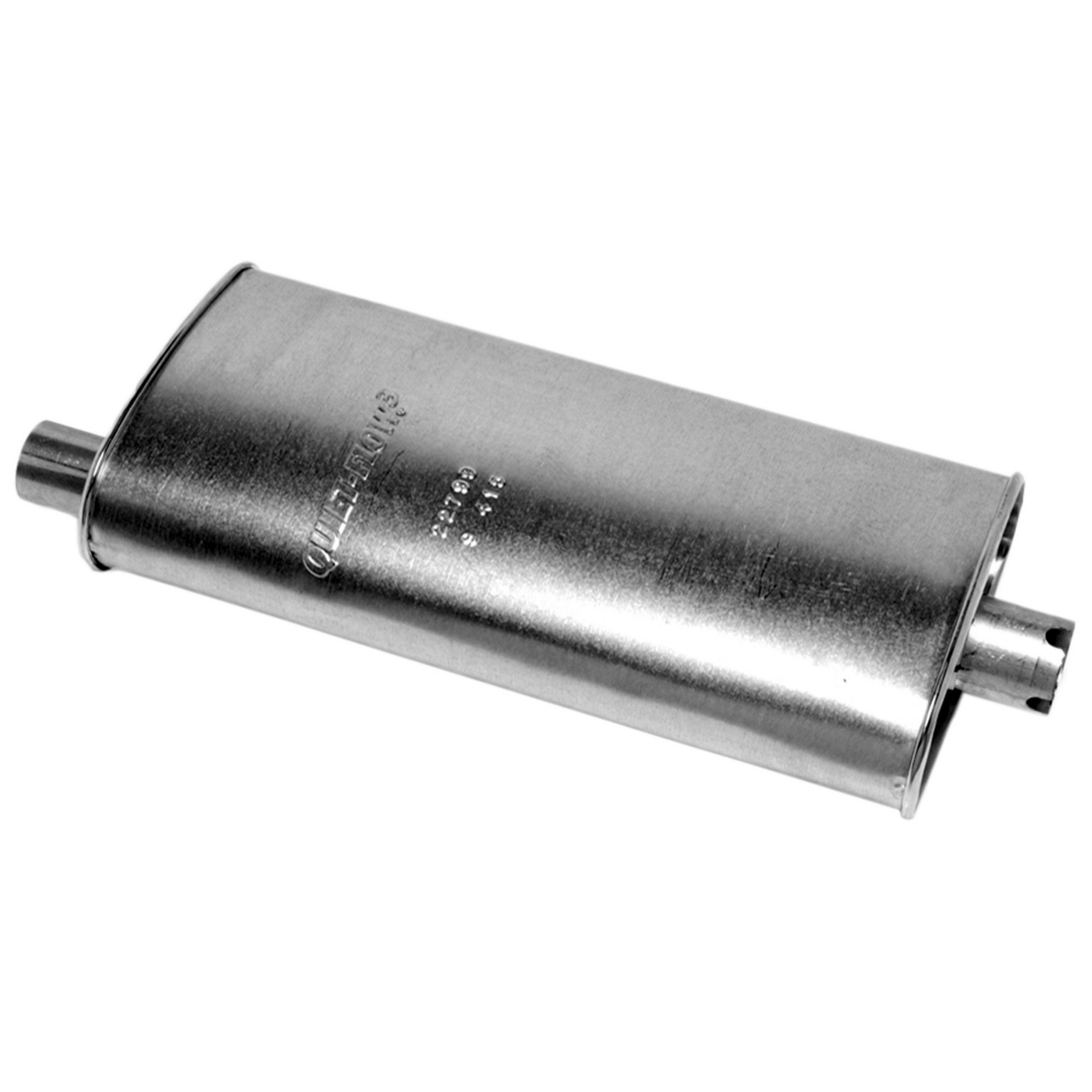 Quiet-Flow SS Direct Fit Exhaust Muffler 2.25" Inlet (ID) 2" Outlet (ID)