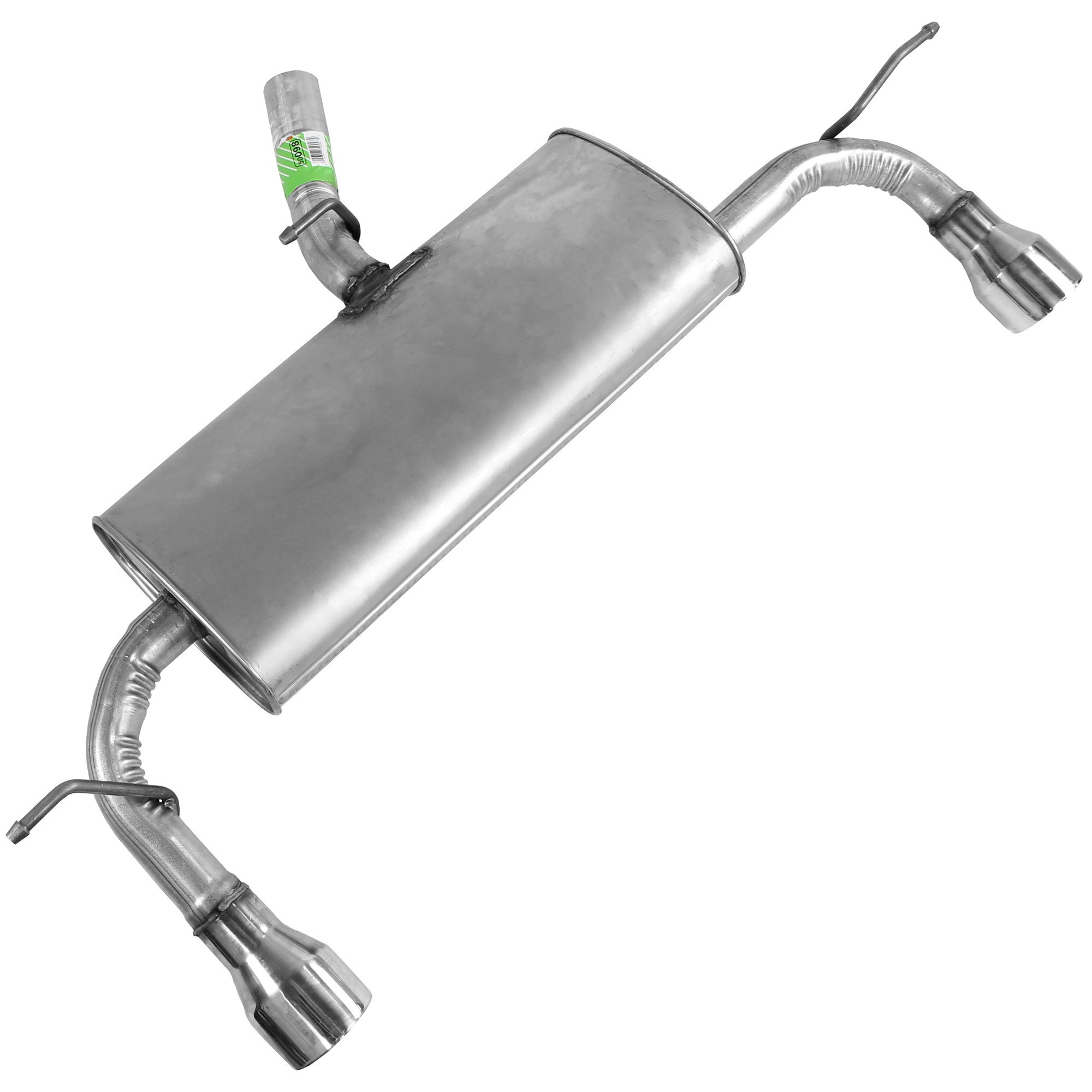 Quiet-Flow SS Direct Fit Exhaust Muffler Assembly 2.5" Inlet (ID) 4" Outlet (OD)
