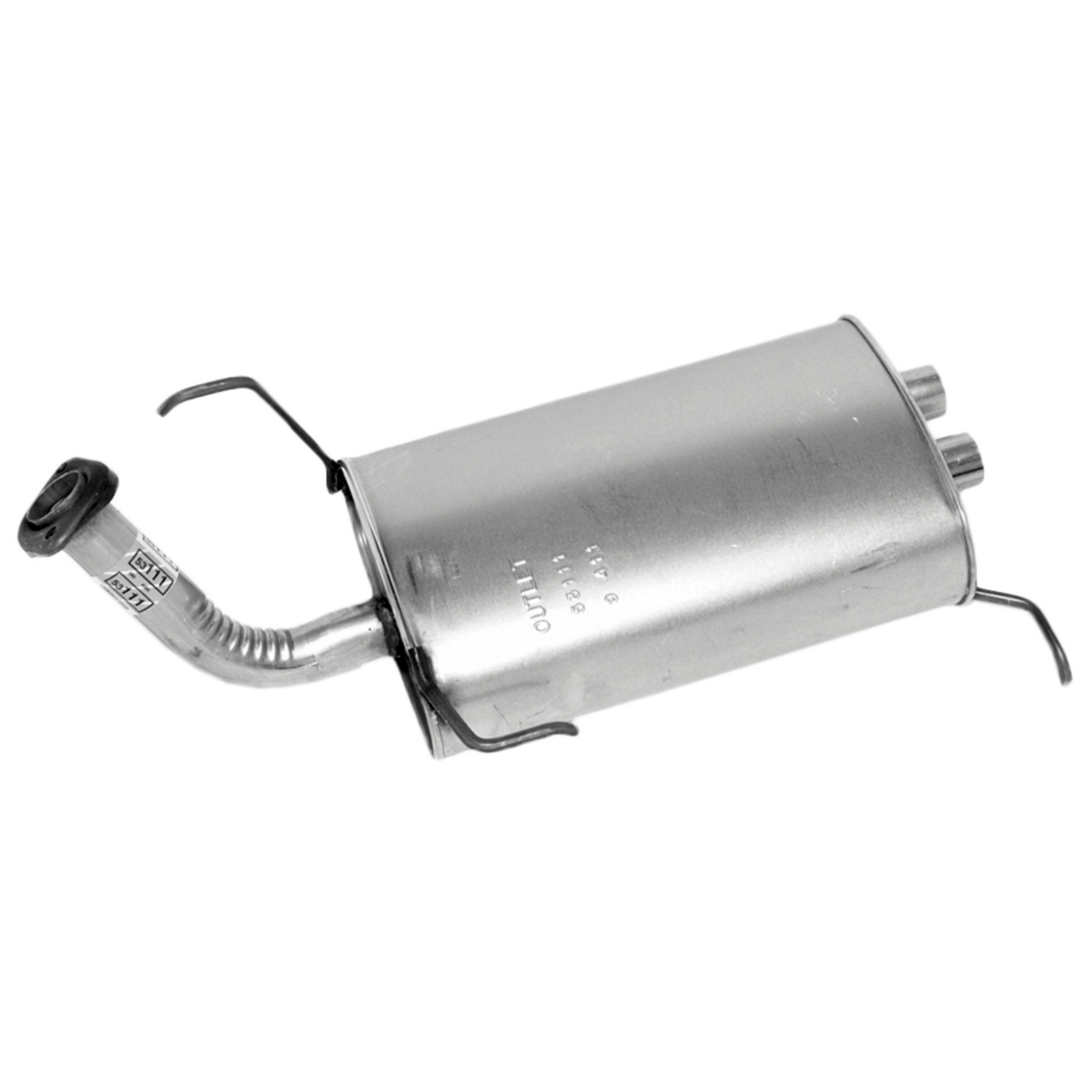 Quiet-Flow SS Direct Fit Exhaust Muffler Assembly 2" Inlet (OD) 2" Outlet (OD)