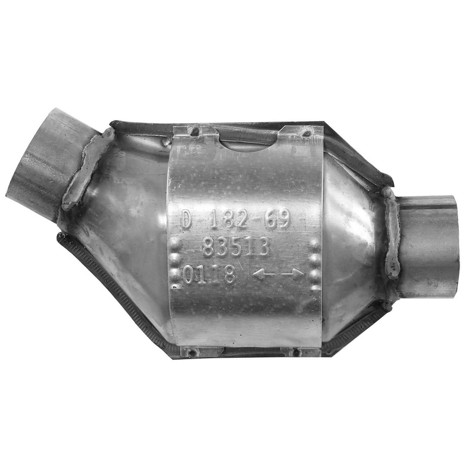CalCat CARB Universal Catalytic Converter 2.5" Inlet (ID) 2.5" Outlet (ID)