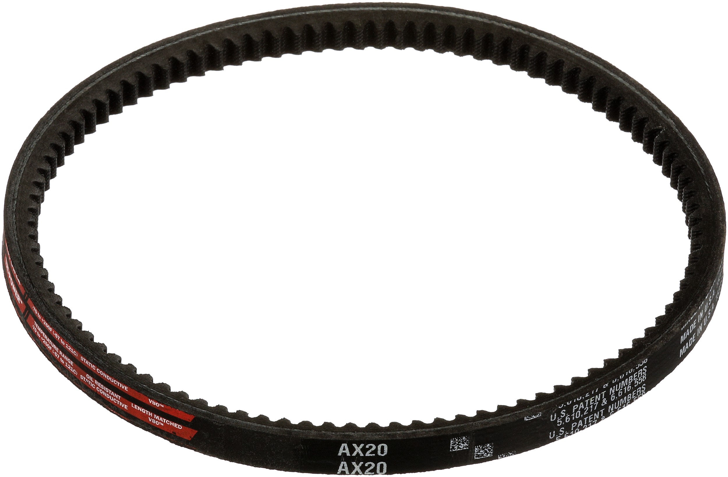 Tri-Power Classical Section Molded Notch V-Belt